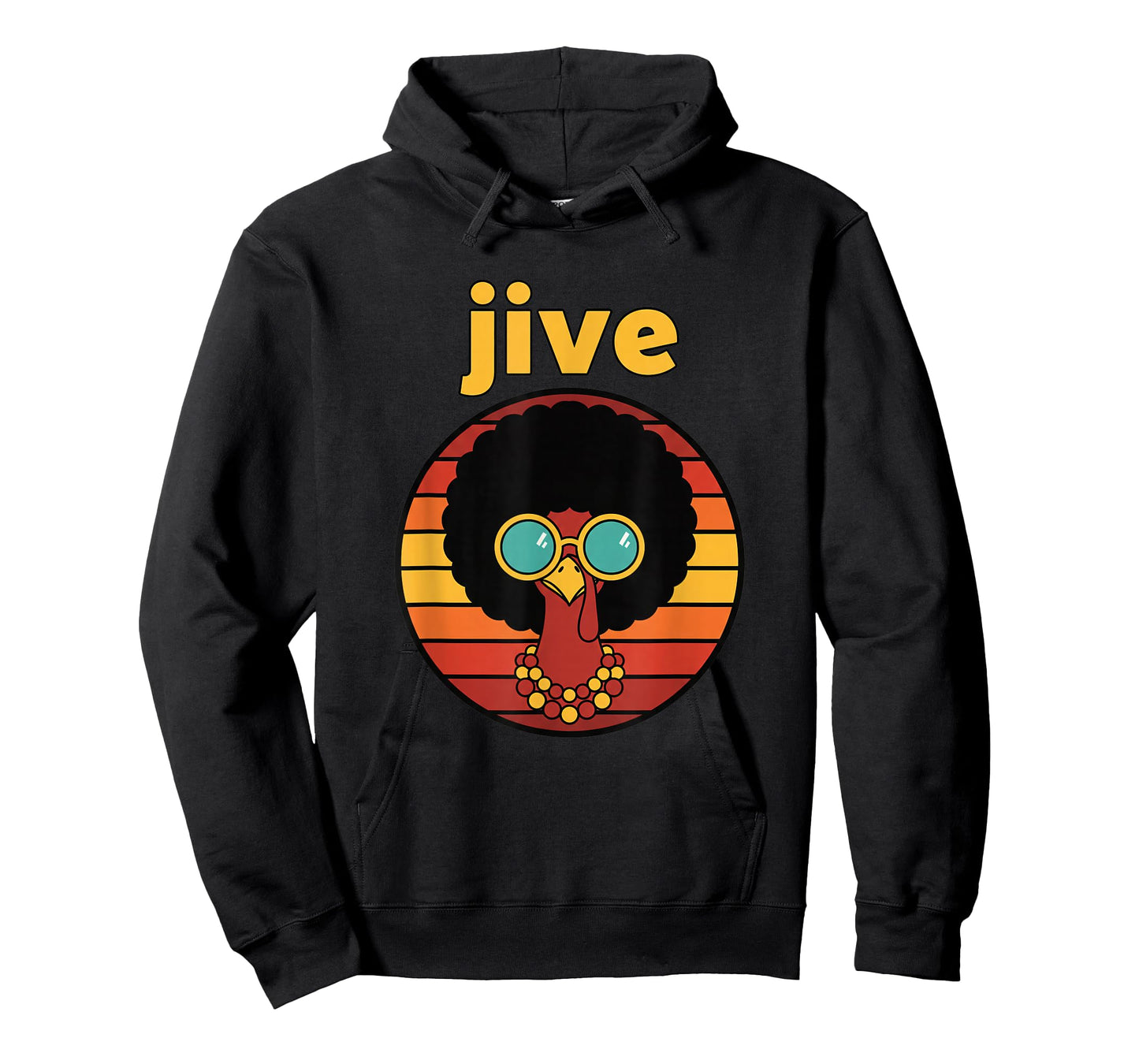 Jive Thanksgiving Afro Retro 70s Turkey Vintage Friendsgivin T-Shirt