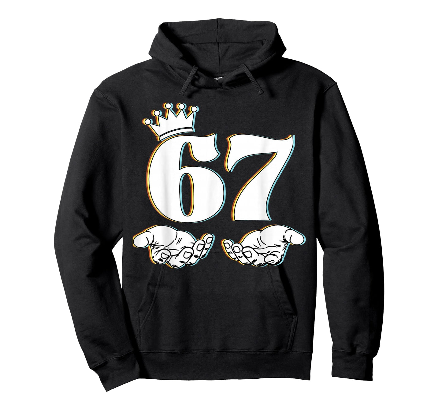 Six Seven 67 Hand Signs King Funny Meme 67 Boys Girls Kids T-Shirt