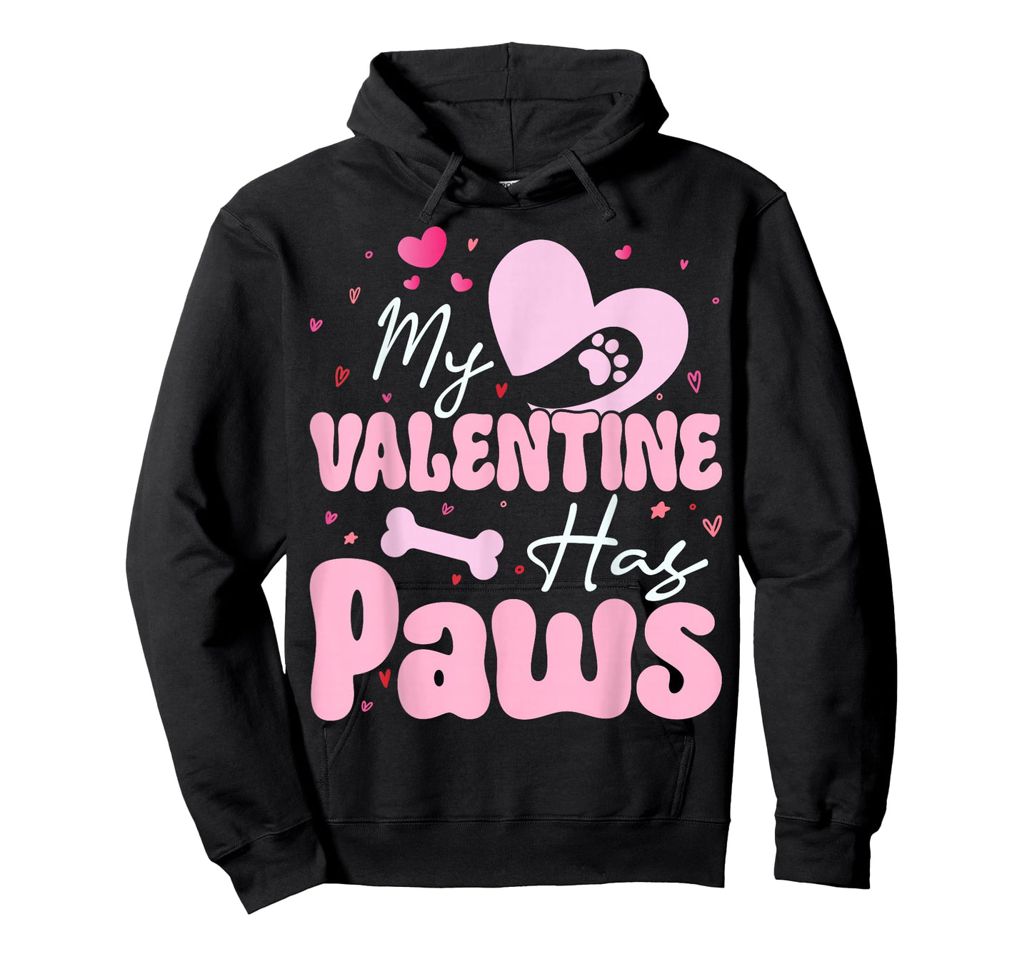 My Valentine Has Paws Dog Cat Animal Lover Fun Valentines T-Shirt