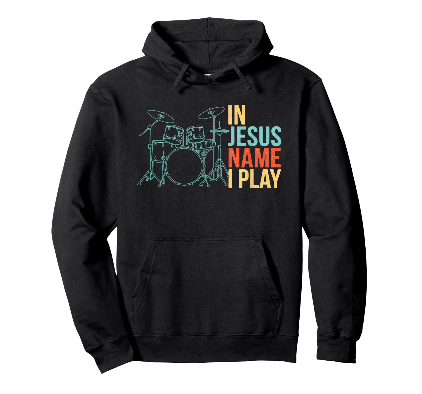 Christian Drummer in Jesus Name I Play - Worship Band Drums T-Shirt