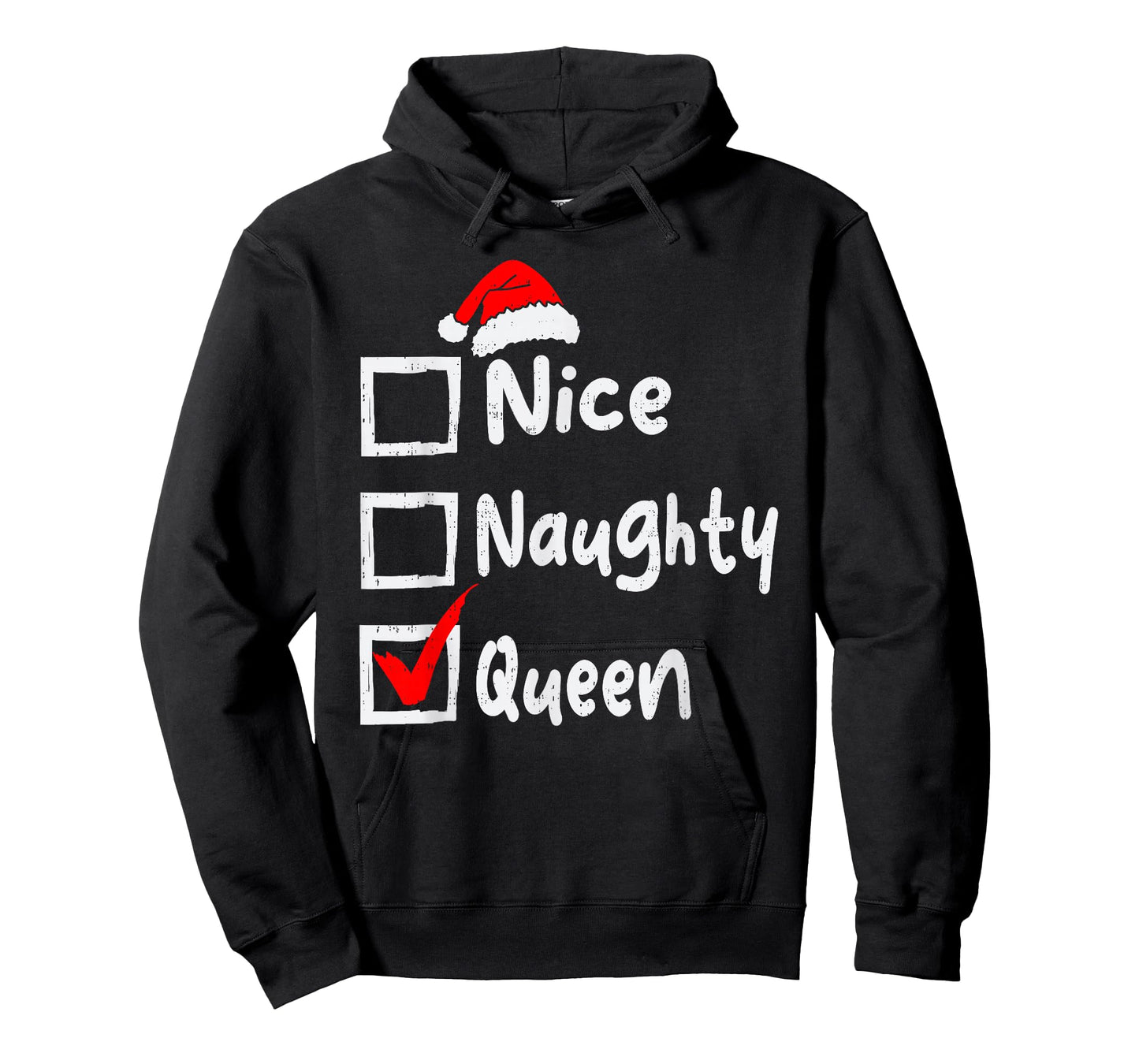 Nice Naughty Queen Funny Christmas List Family Matching Xmas T-Shirt
