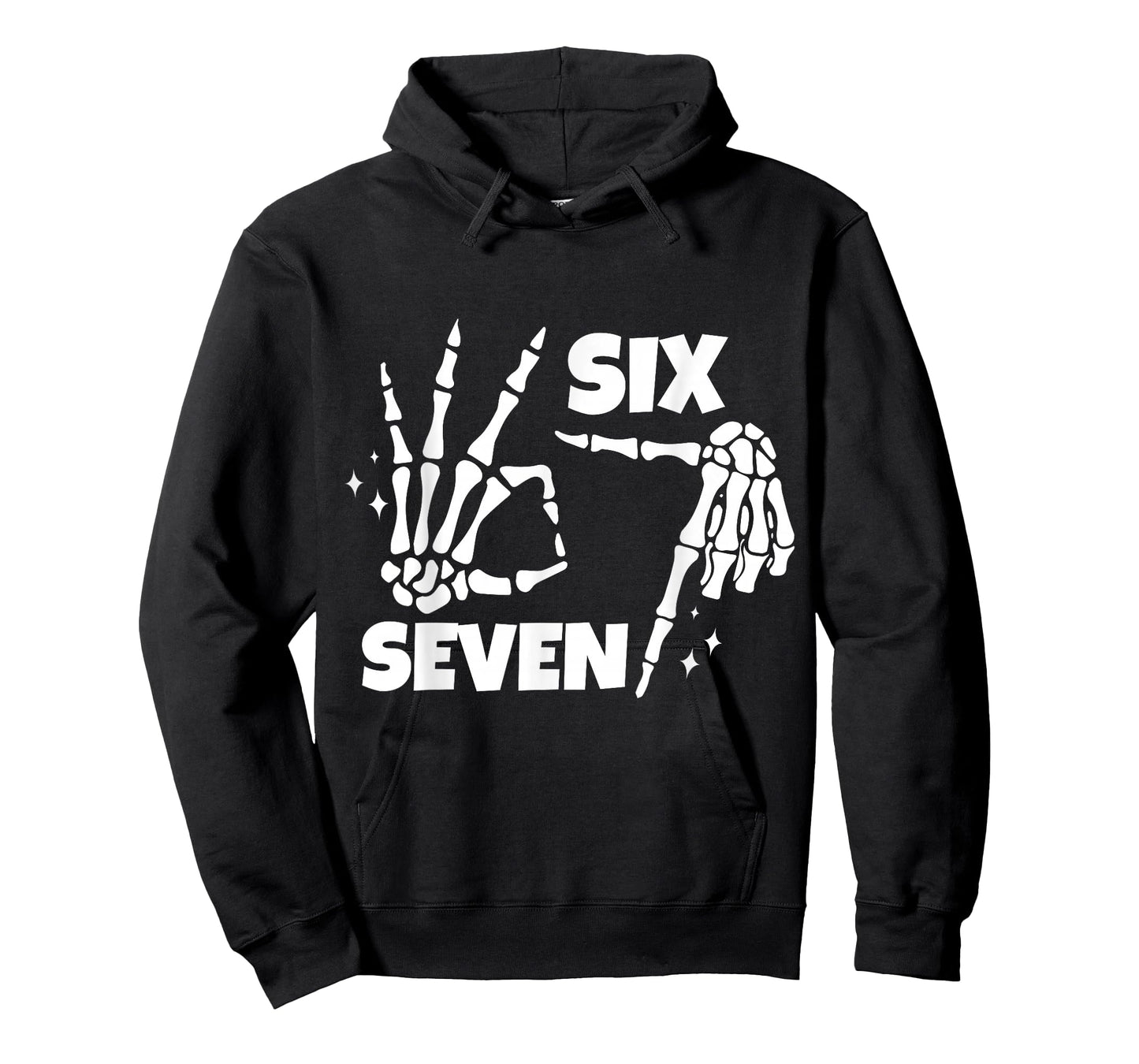 6 7 Meme Funny Skeleton Hands Halloween Couples Six Seven 67 T-Shirt