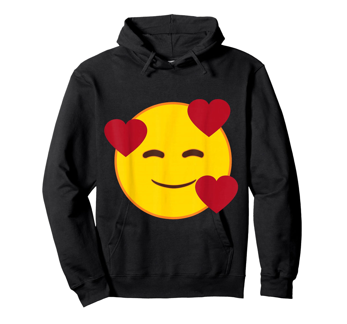 Official Emoji Floating Hearts Yellow Smile Face T-Shirt