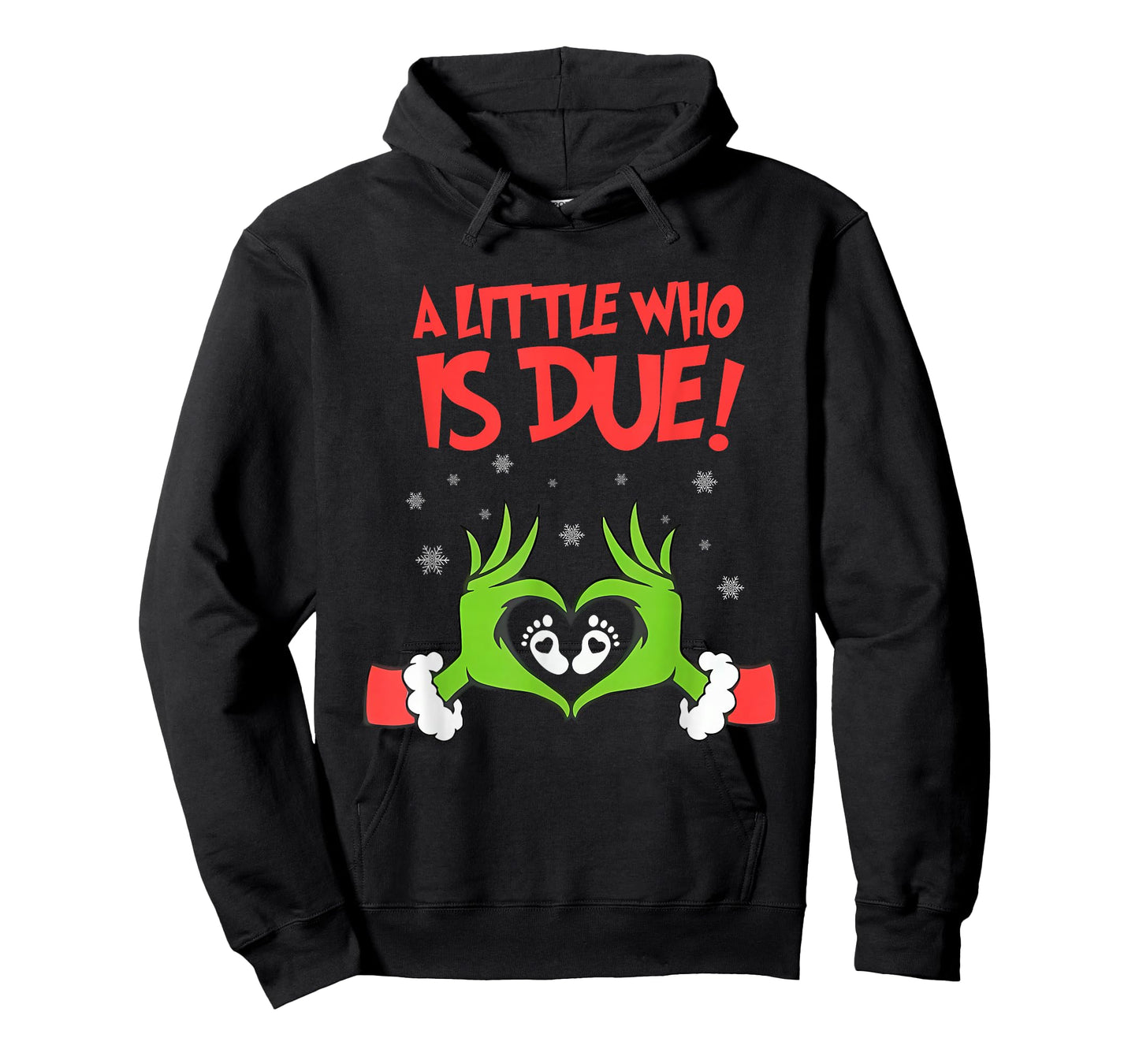 A Little Who is Due Cute Christmas Pregnancy Announcement T-Shirt