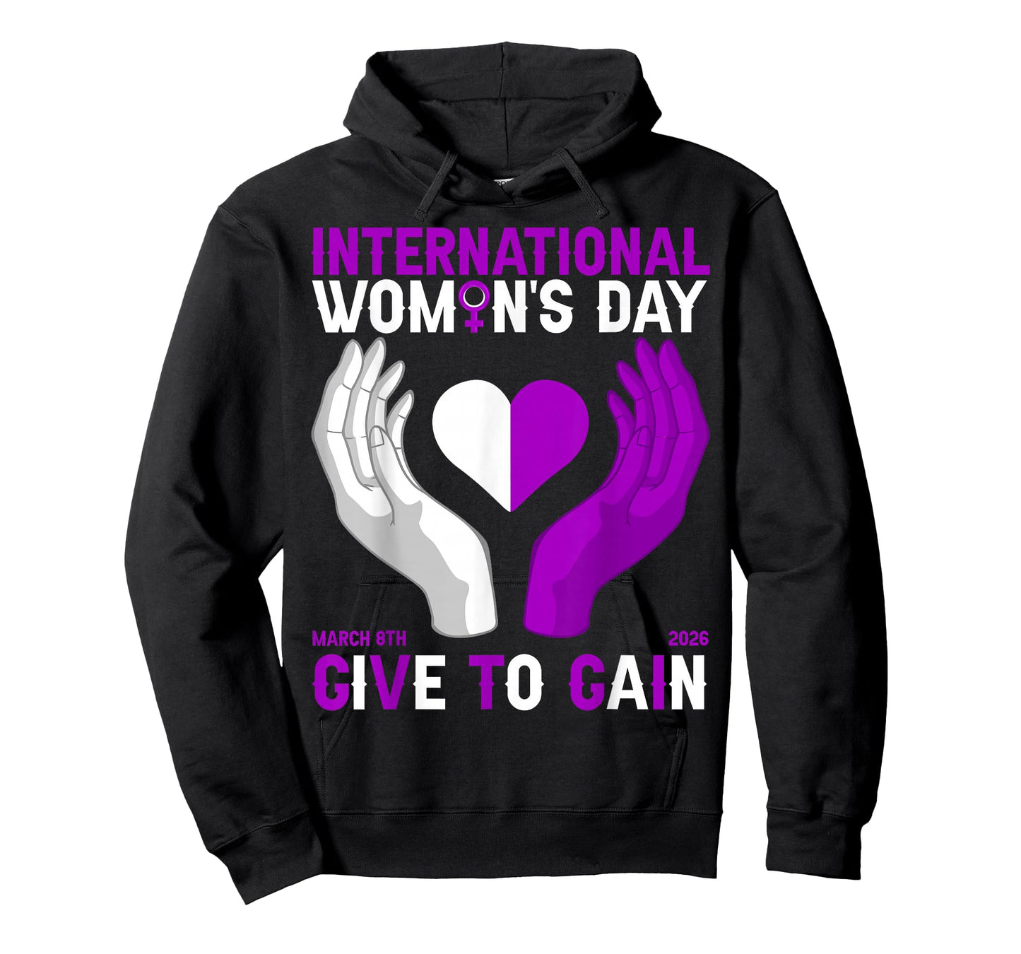 Give to Gain International Women's Day 2026 Hands & Heart T-Shirt