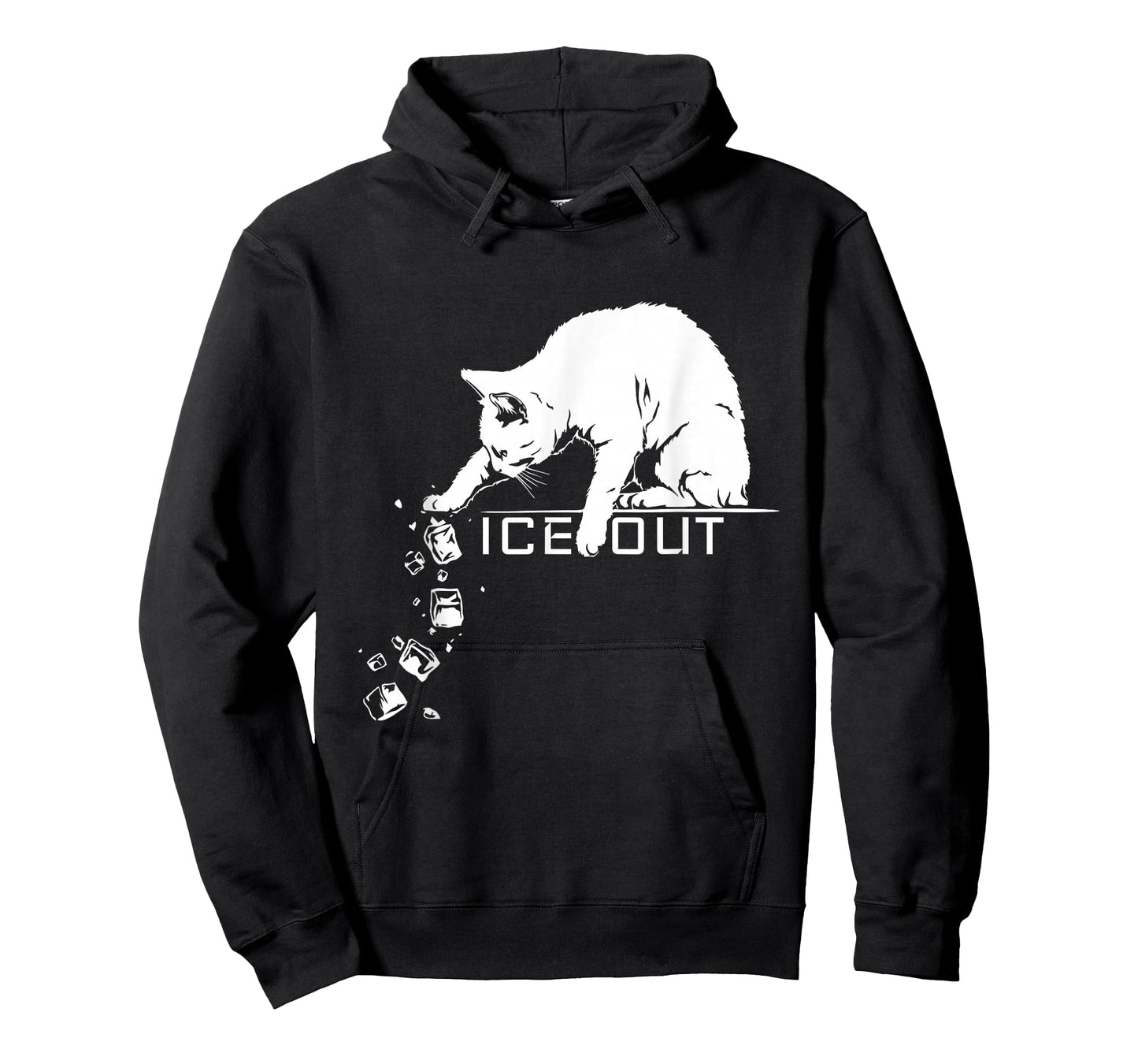 Funny Abolish ICE Out Cat Pushing Icecubes Meme T-Shirt