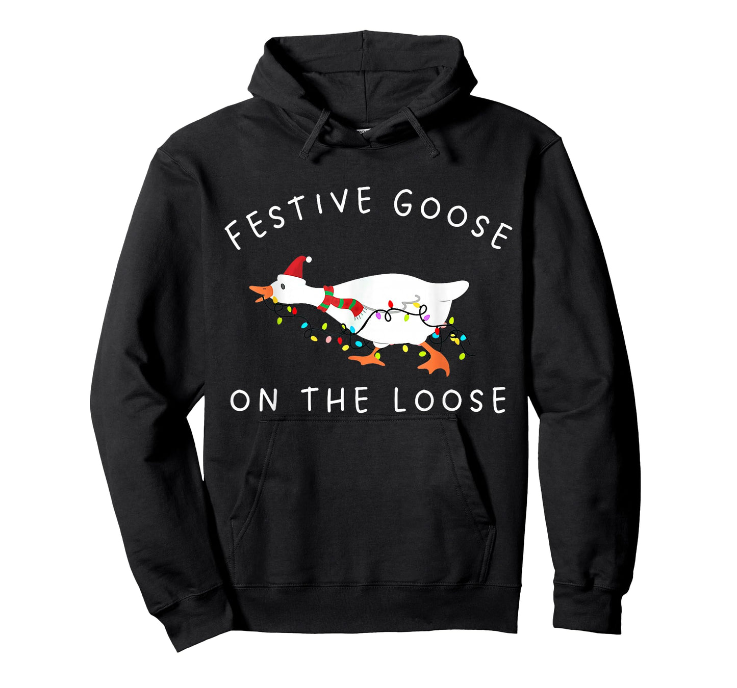 Vintage Funny Festive Goose on The Loose Christmas Retro T-Shirt