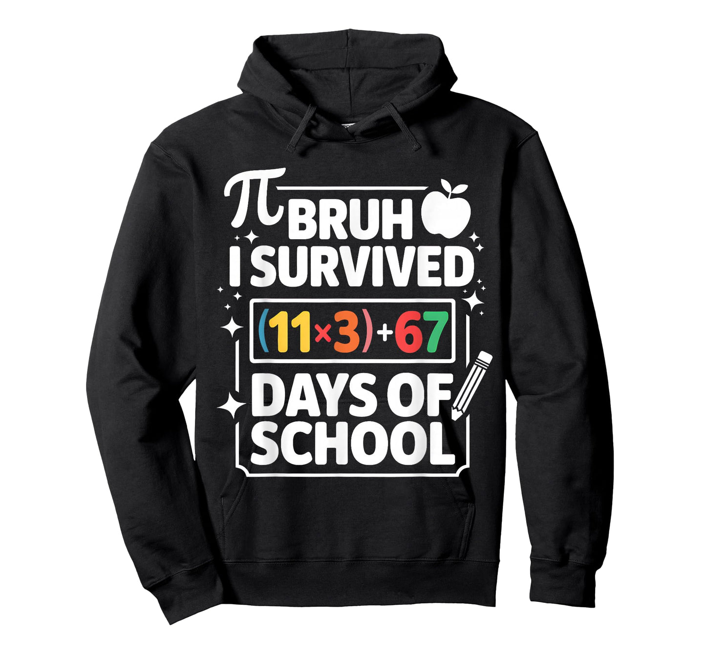 I Survived 100 Days School Bruh Math Equation 100 67 Meme T-Shirt