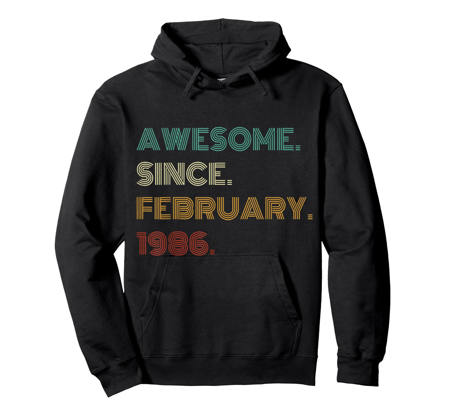 40 Years Old Awesome Since February 1986 40th Birthday T-Shirt