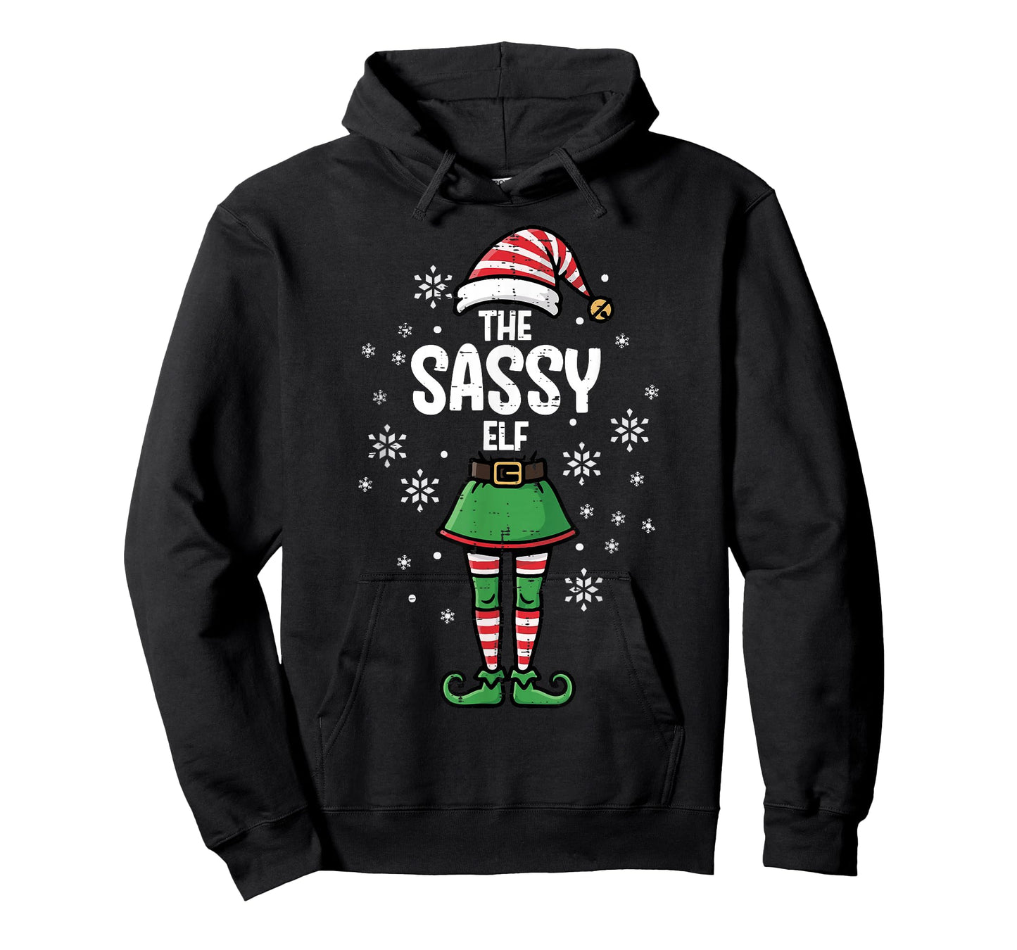 Christmas The Sassy Elf Funny Xmas Matching Women Kids Men T-Shirt