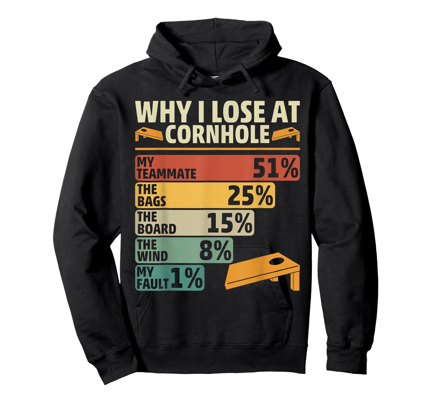 Cornhole Art for Men Women Corn Hole Players Funny Cornhole T-Shirt