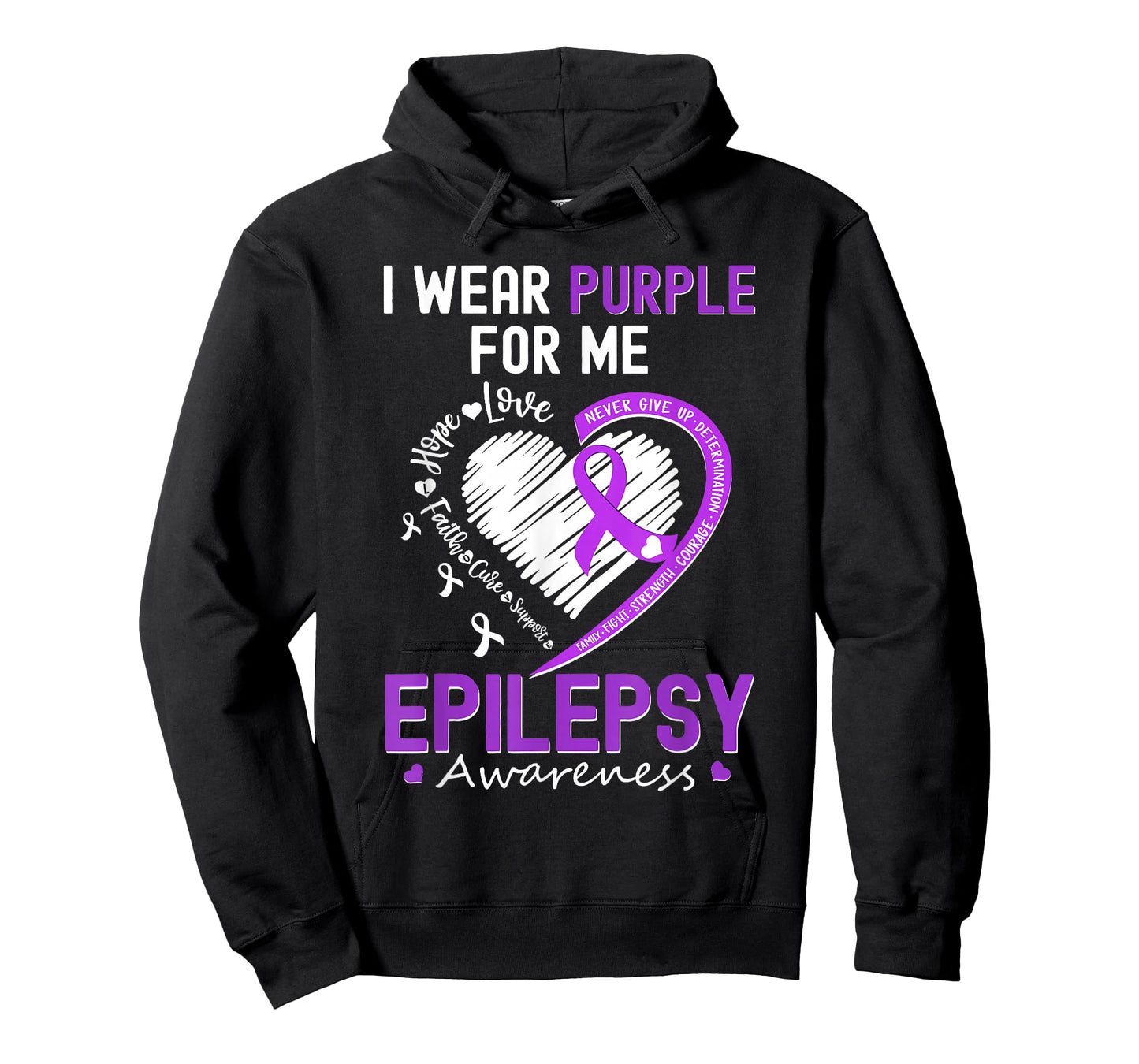 I Wear Purple for Me Epilepsy Awareness Month Heart Warrior T-Shirt