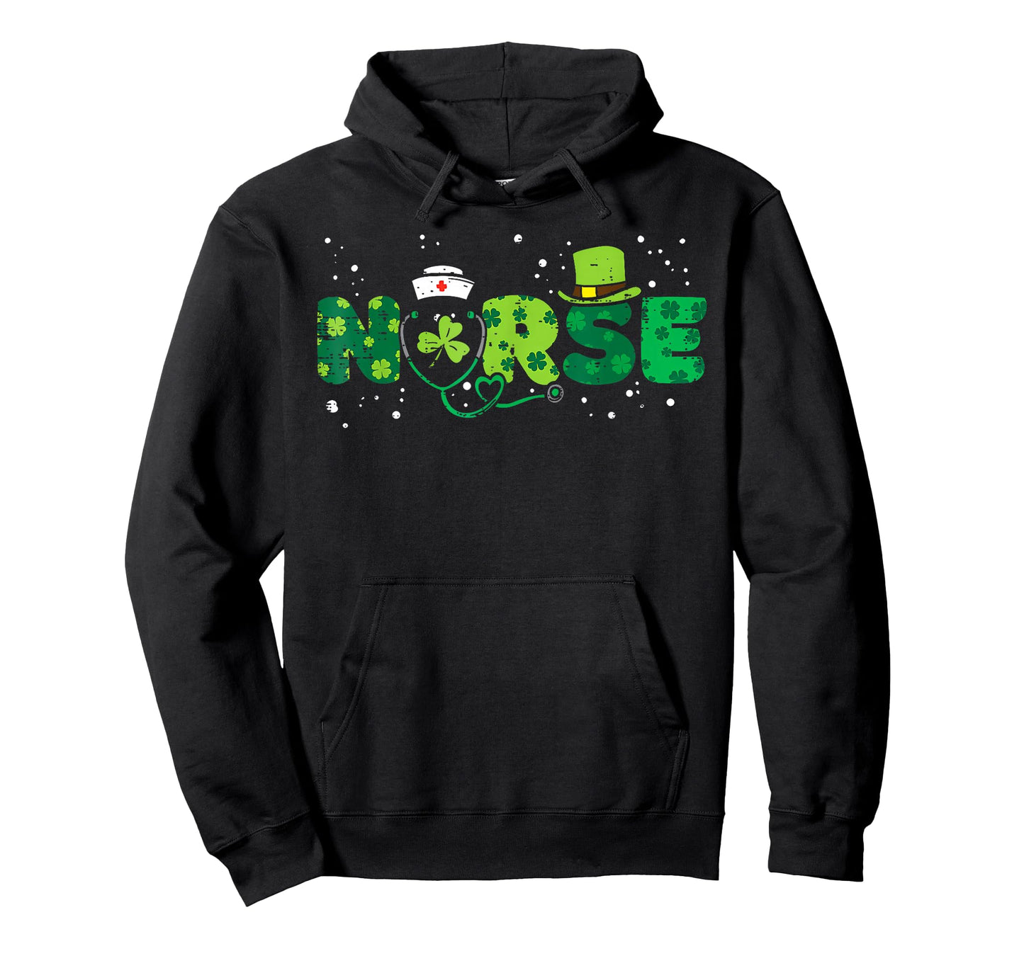 Irish Nurse Stethoscope Scrub St Patricks Day Nurses Women T-Shirt