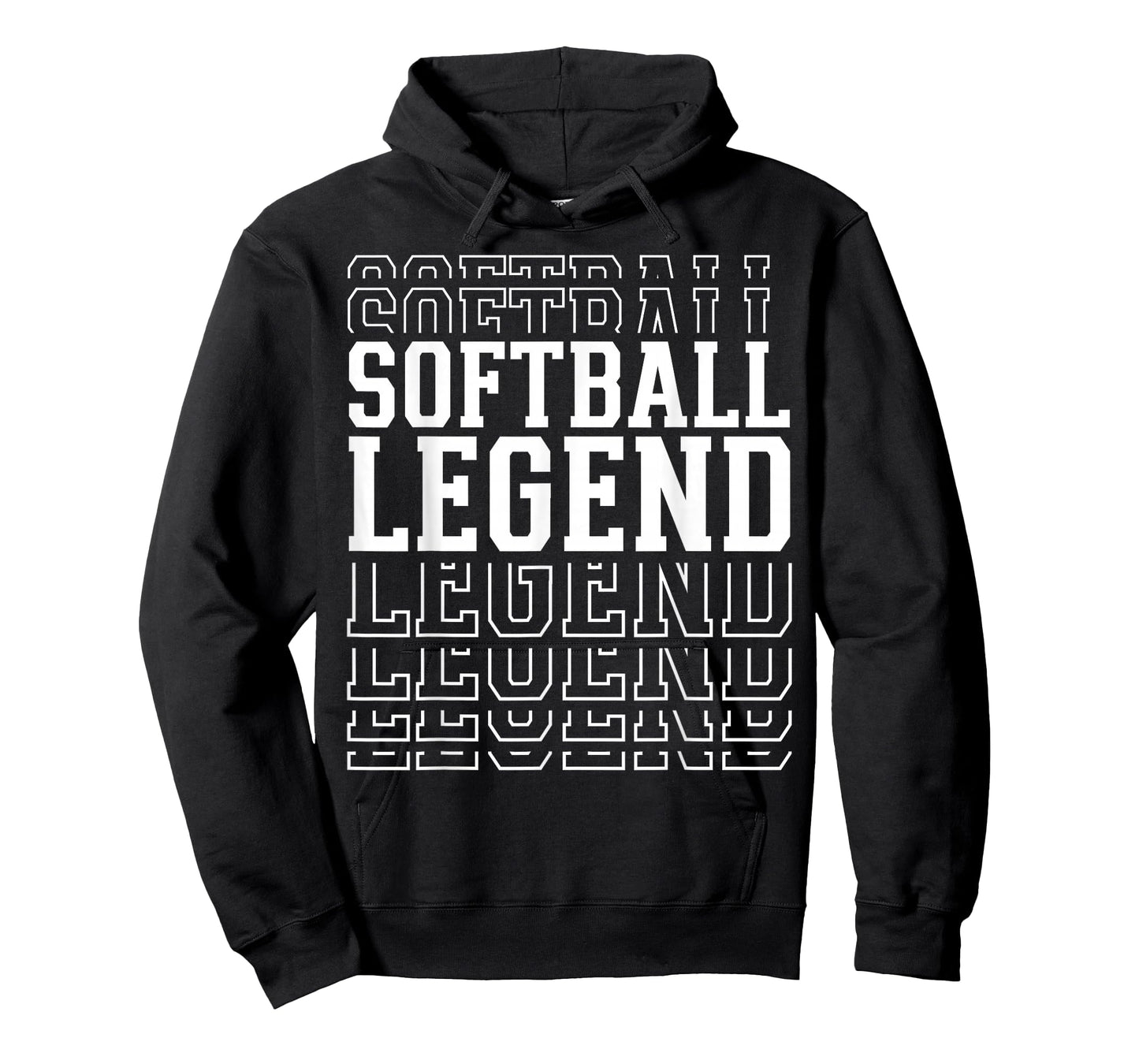 Softball Legend Funny Layered Text Team Player Coach T-Shirt