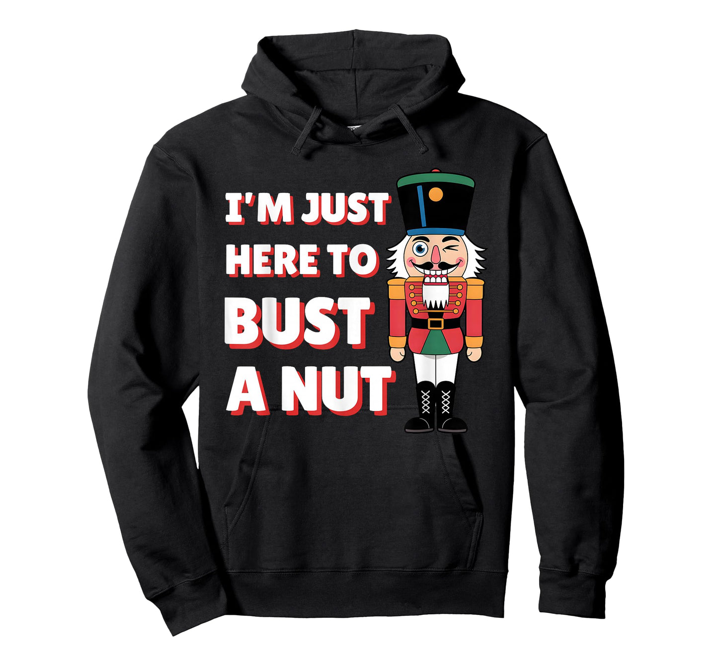 Funny Christmas Nutcracker- Bust a Nut Funny Mens Christmas T-Shirt