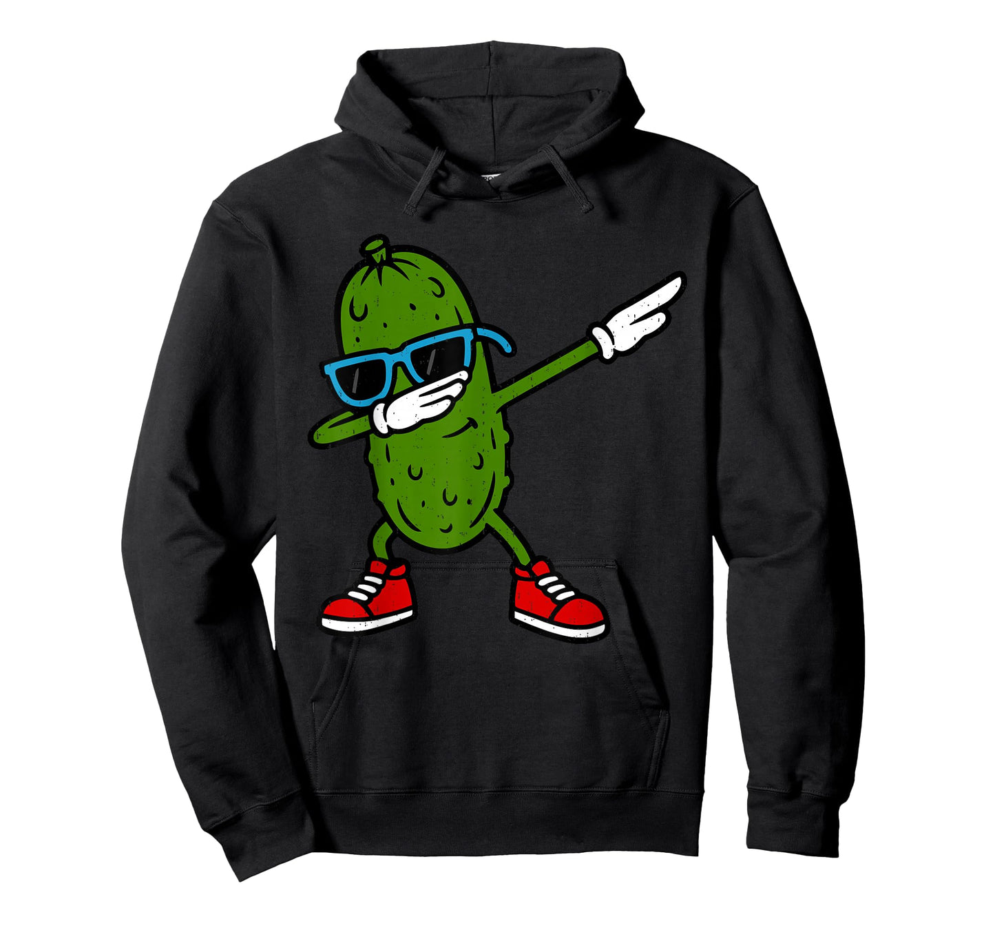 Dabbing Pickle Cucumber Sunglass Vegan Food Lover Dab Dance T-Shirt