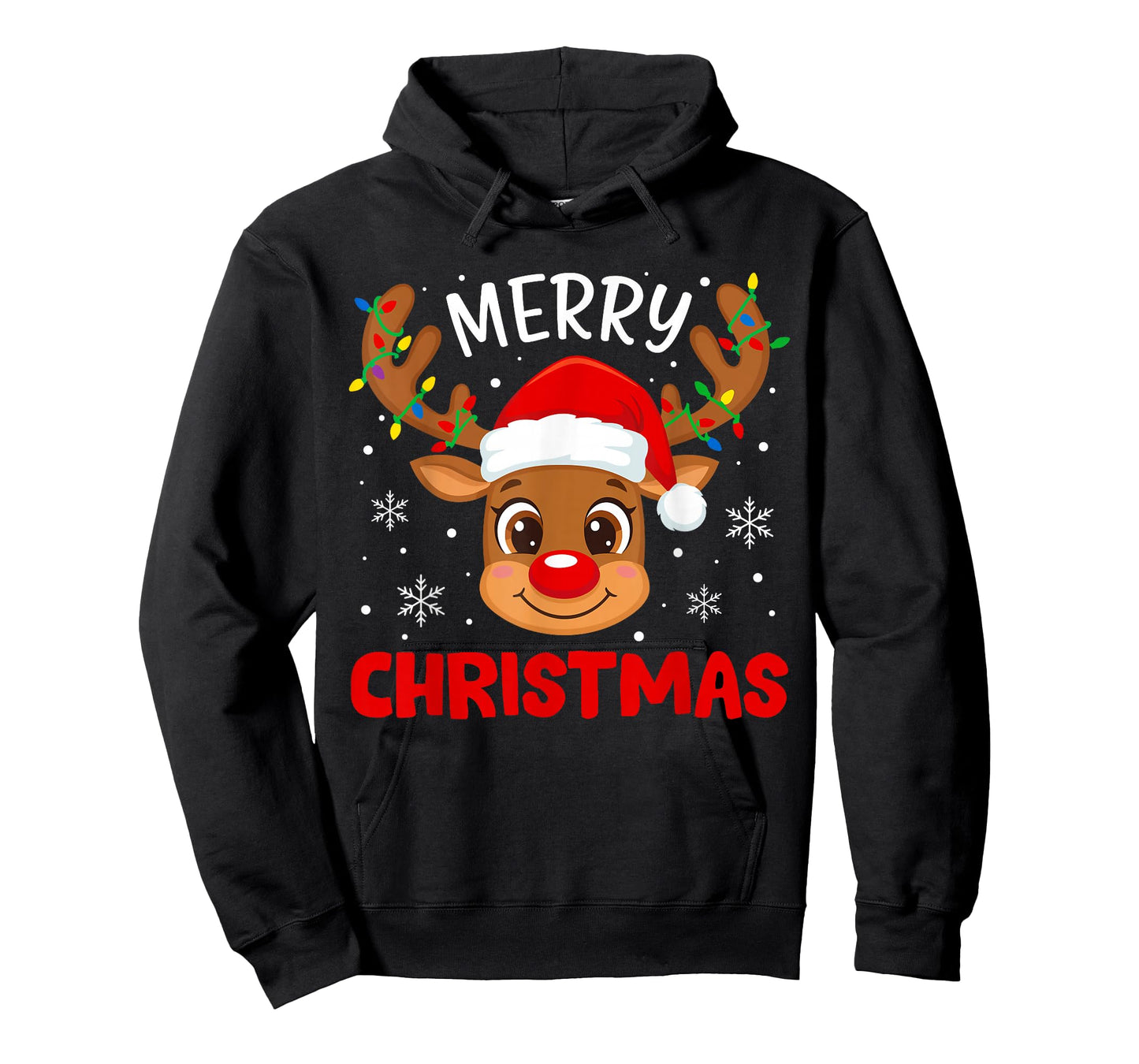 Merry Christmas Reindeer Brown Deer Xmas Family Matching T-Shirt