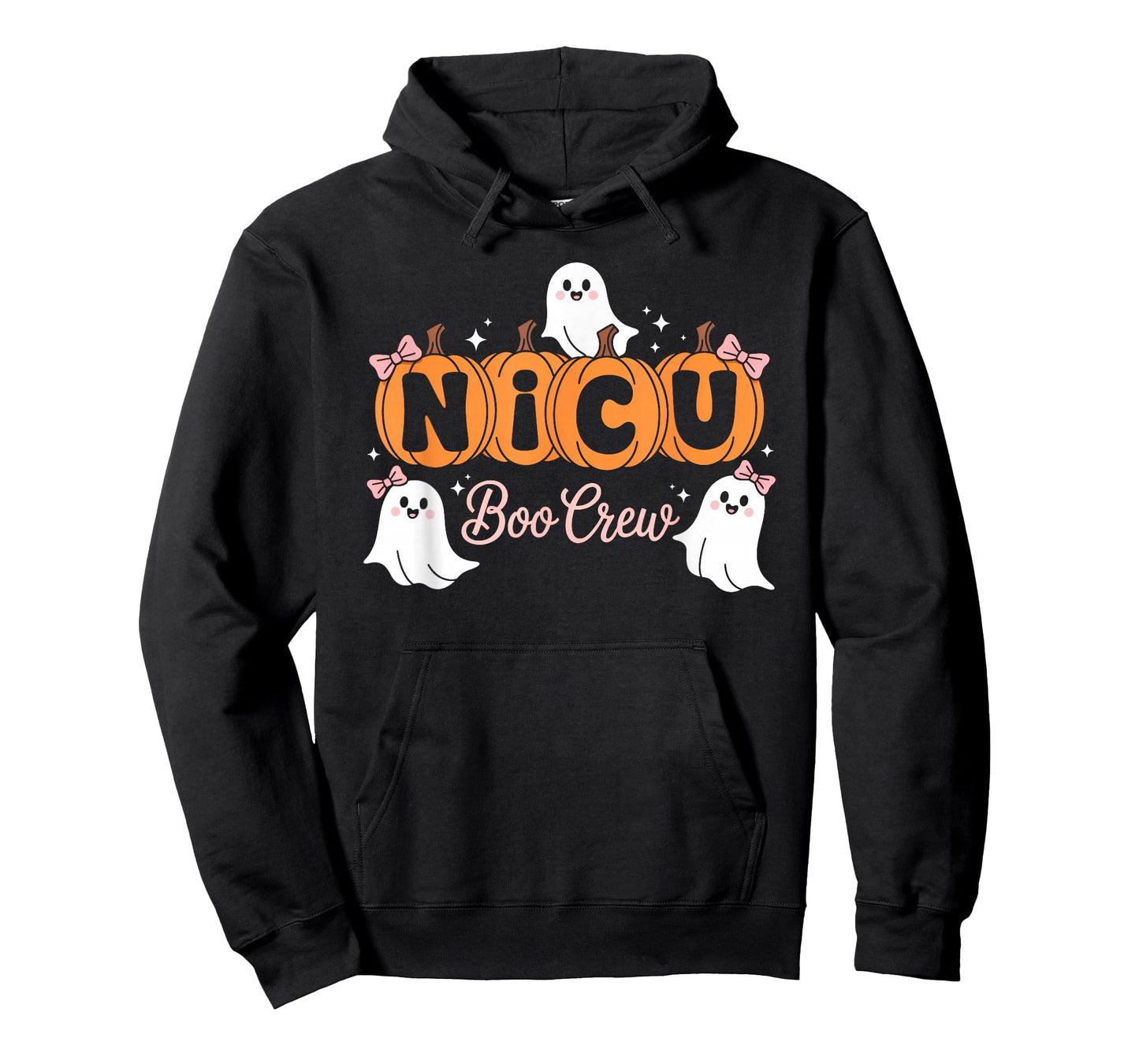 Funny NICU Boo Crew Nurse Ghost Halloween Spooky Season T-Shirt