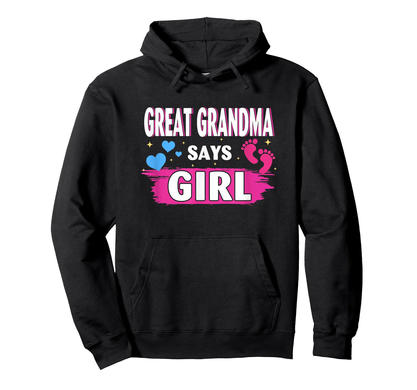 Gender Reveal Great Grandma Says Girl Baby Matching Family T-Shirt