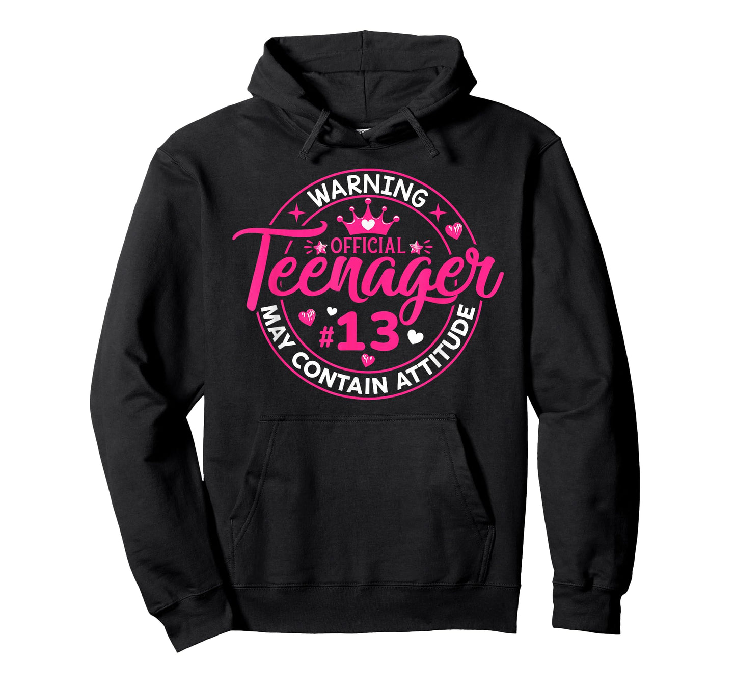 Official Teenager May Containing Attitude 13th Birthday Girl T-Shirt