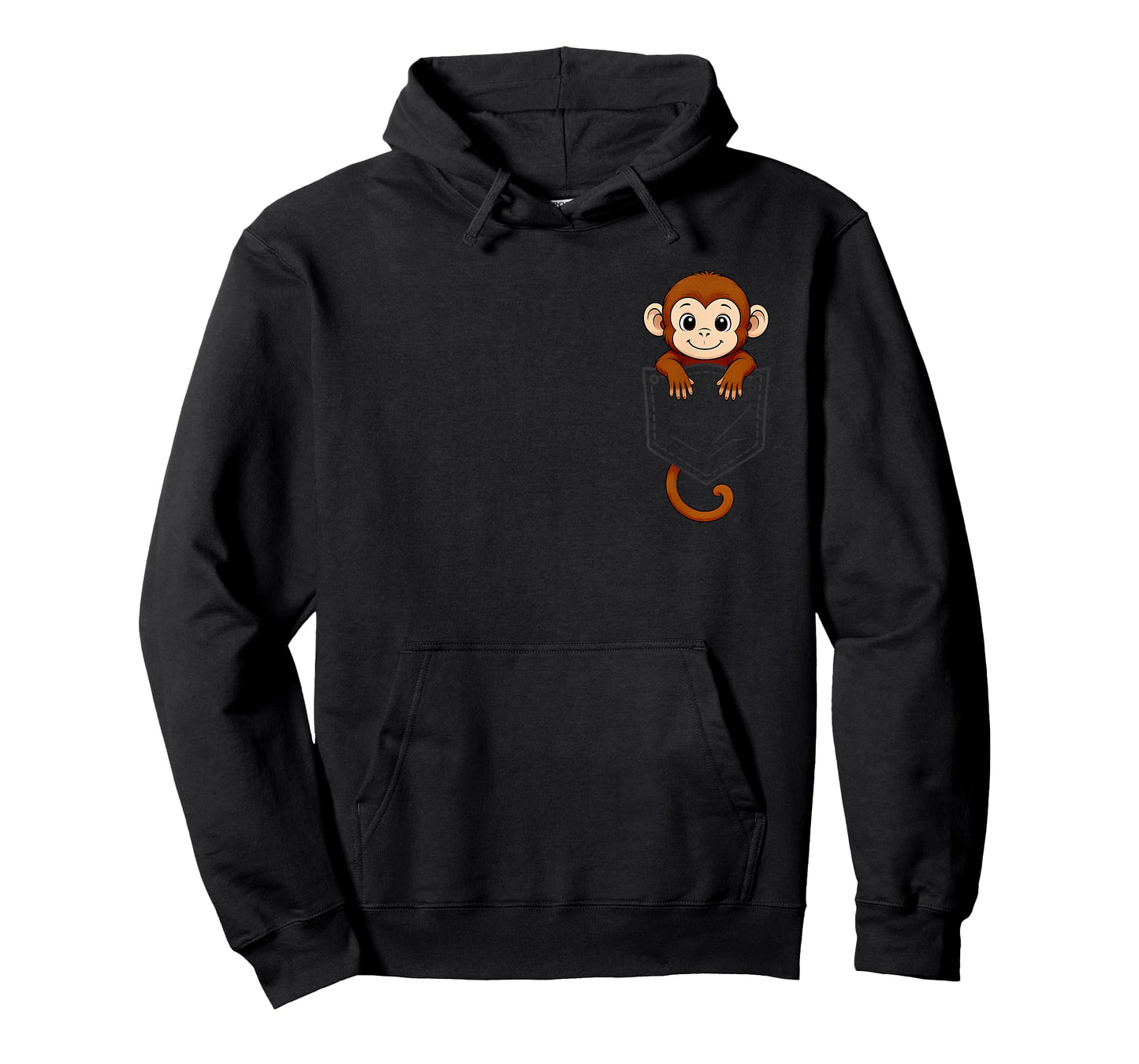 Funny Monkey Peeking in Pocket Zoo Animal Lover T-Shirt