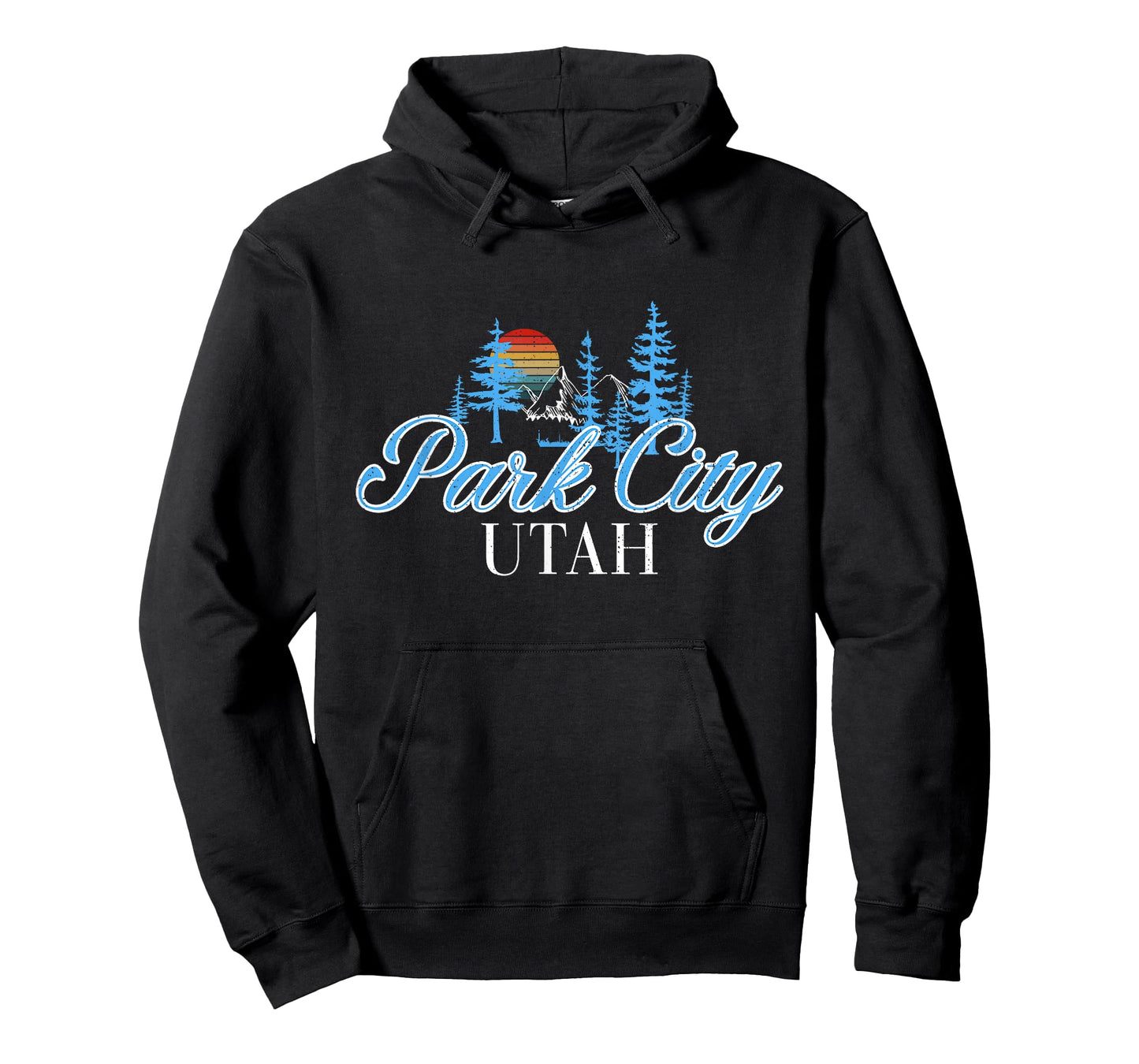 Utah Park City Winter Alpine Ski Retro Sunset Mountain T-Shirt