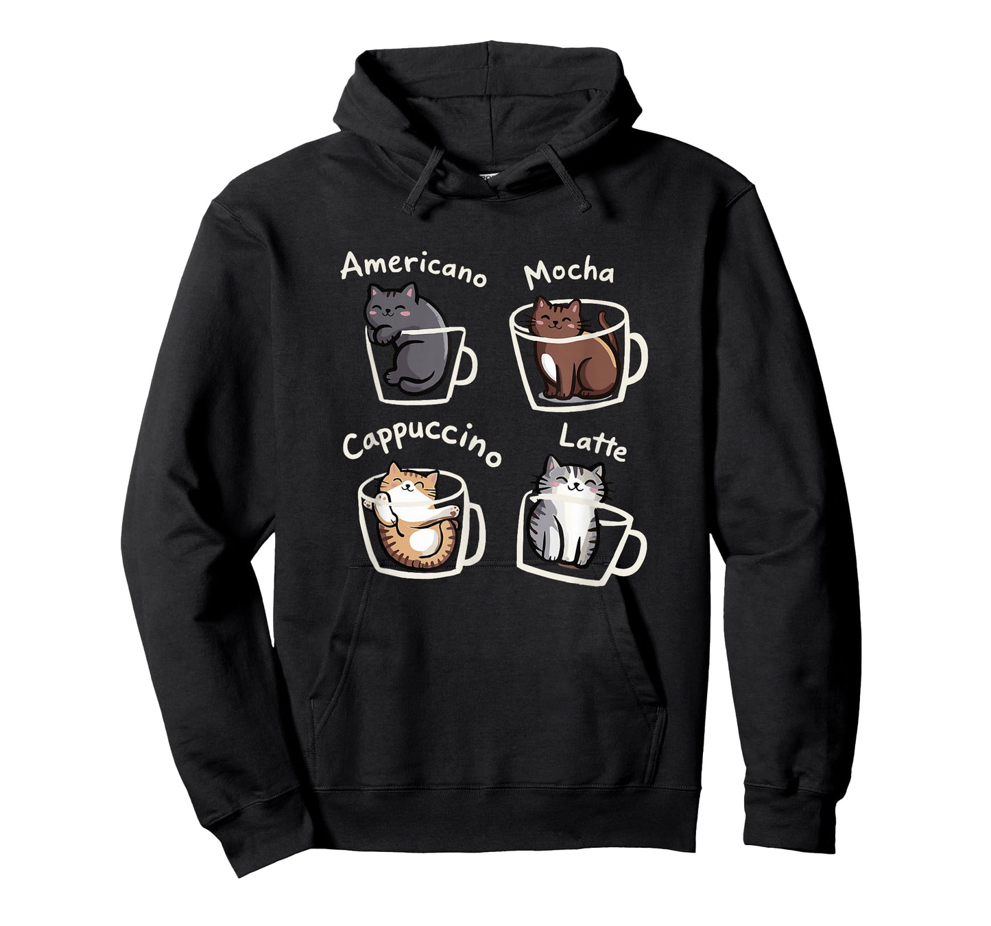 Cute Cats in Coffee Cups Espresso Mocha Latte Cappuccino T-Shirt