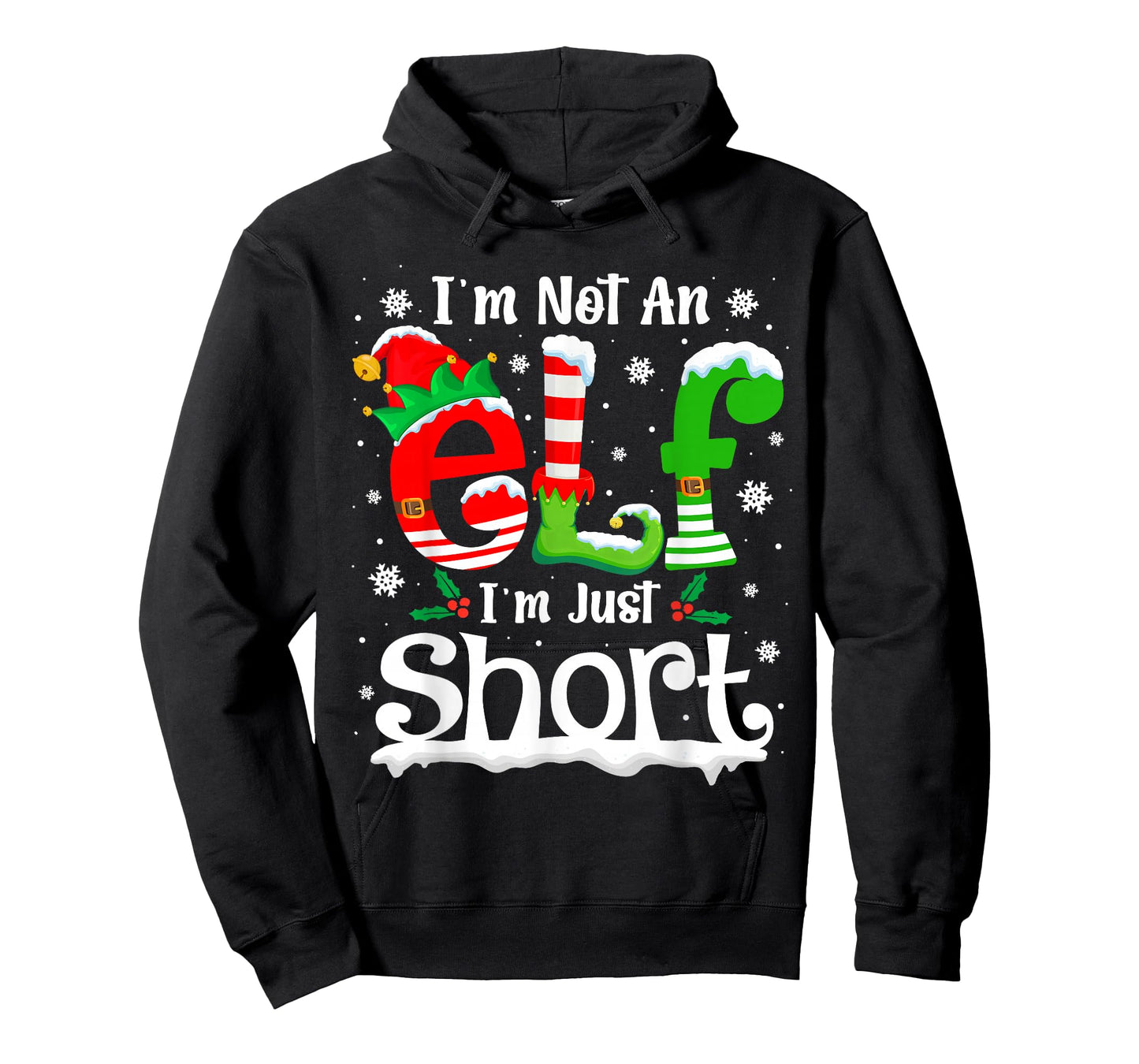 I'm Not an Elf I'm Just Short Funny Christmas Matching Elf T-Shirt