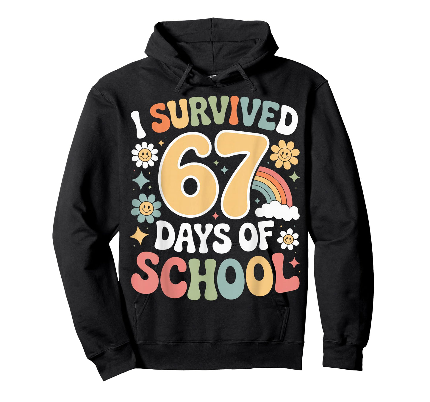 I Survived 67 Days of School Funny 100th Day Design Kids T-Shirt