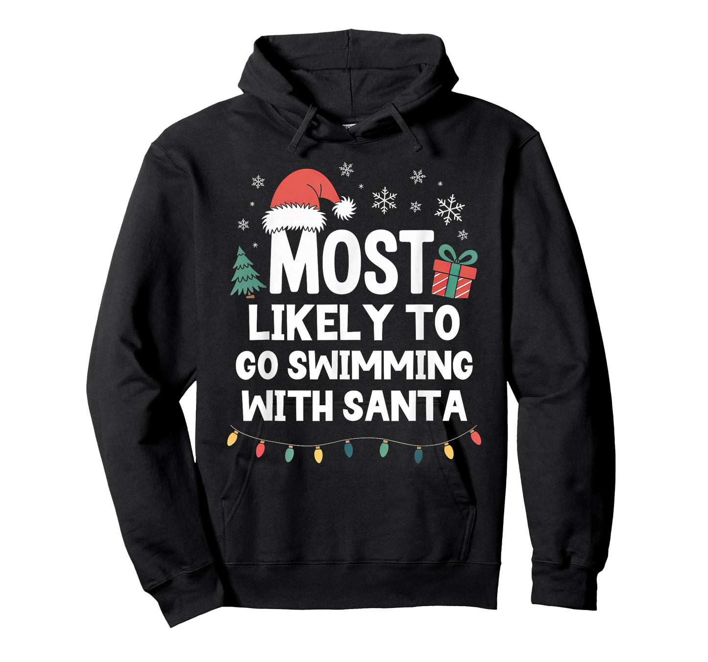 Most Likely to Go Swimming with Santa Christmas Swim Swimmer T-Shirt