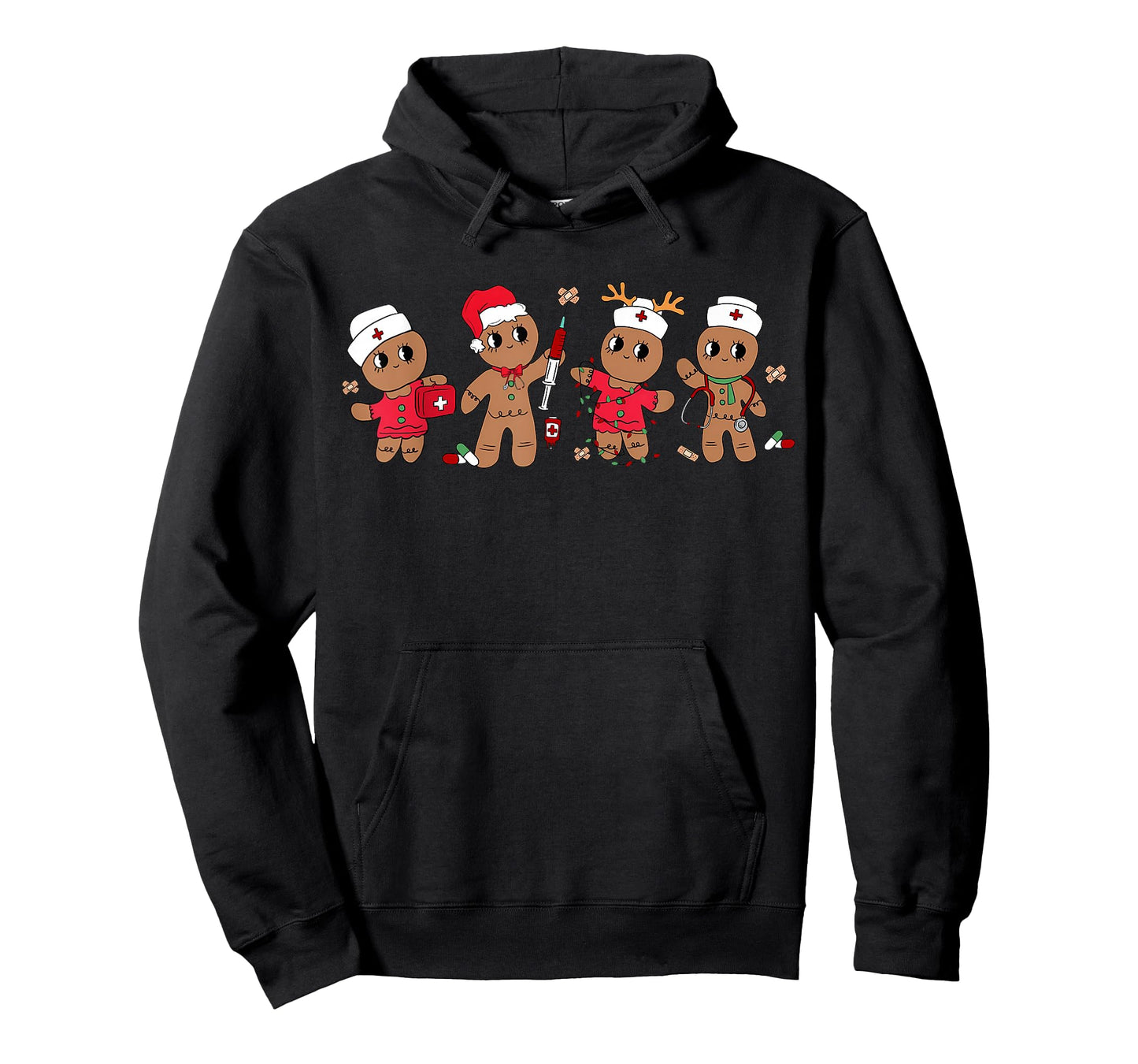 Nurse Cute Gingerbread Christmas Xmas Holiday Nurses Pajamas T-Shirt
