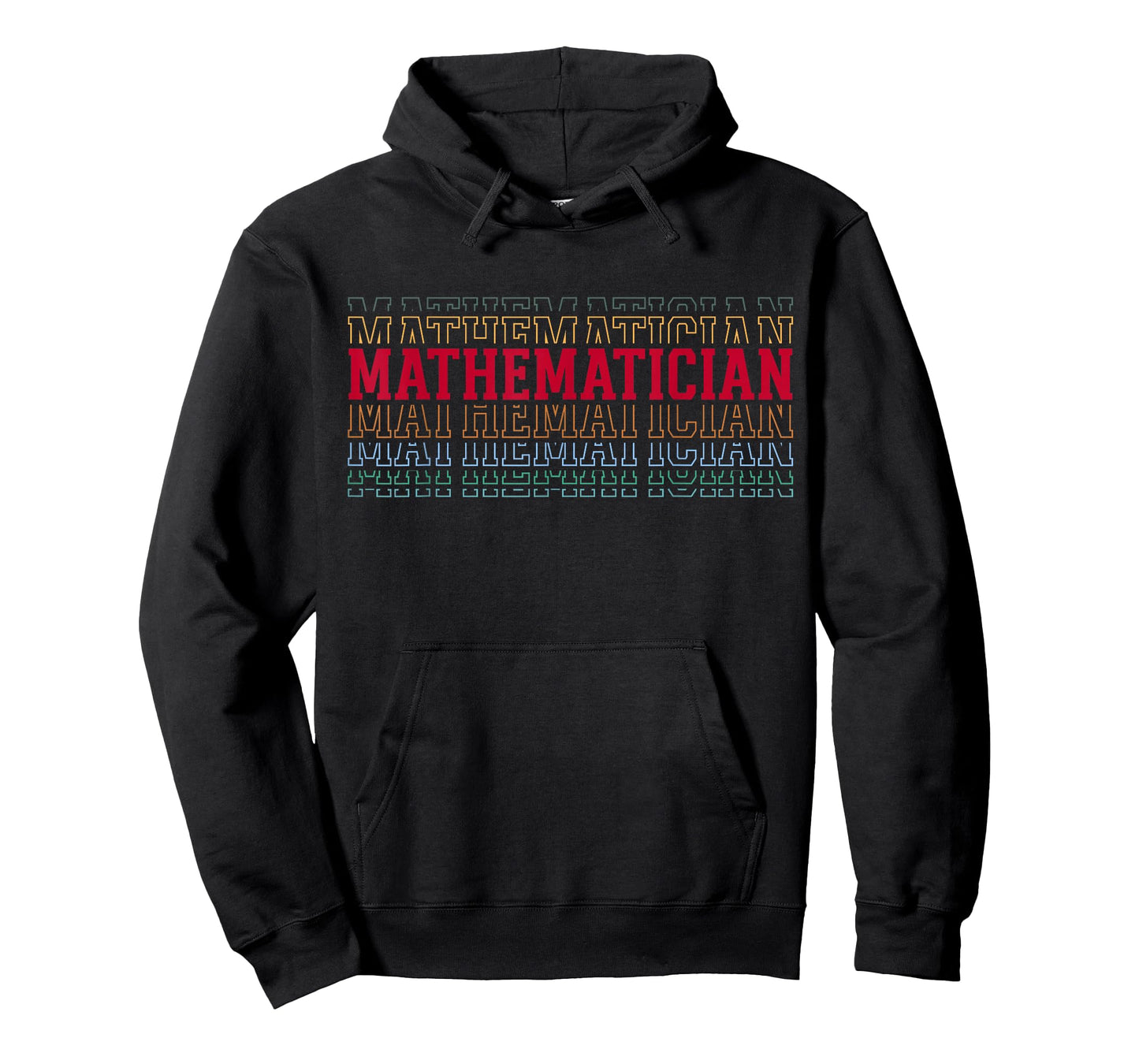 Mathematician Funny Retro Layered Text Math Lover Men Women T-Shirt