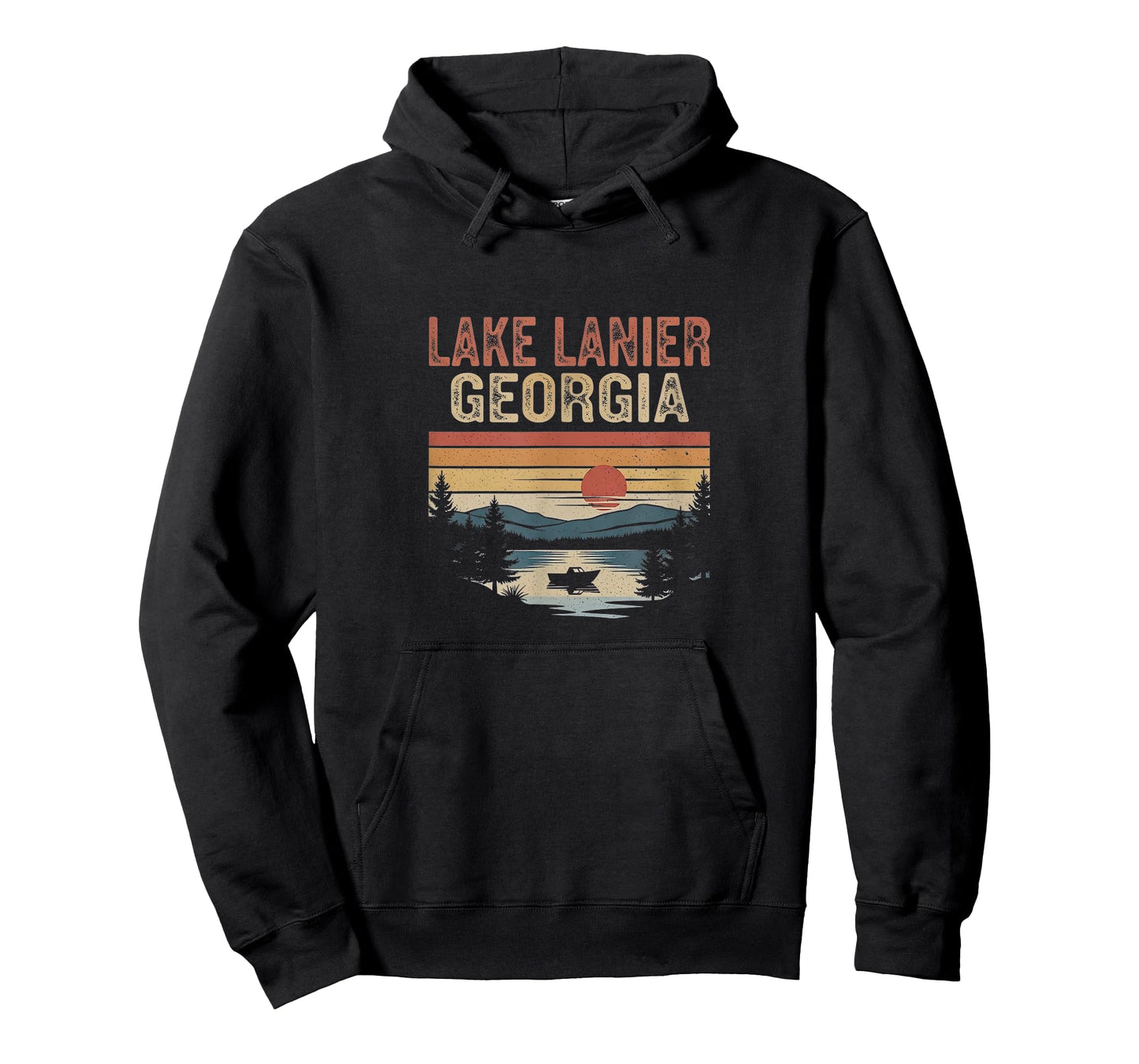 Retro Lake Lanier Georgia Art Design T-Shirt