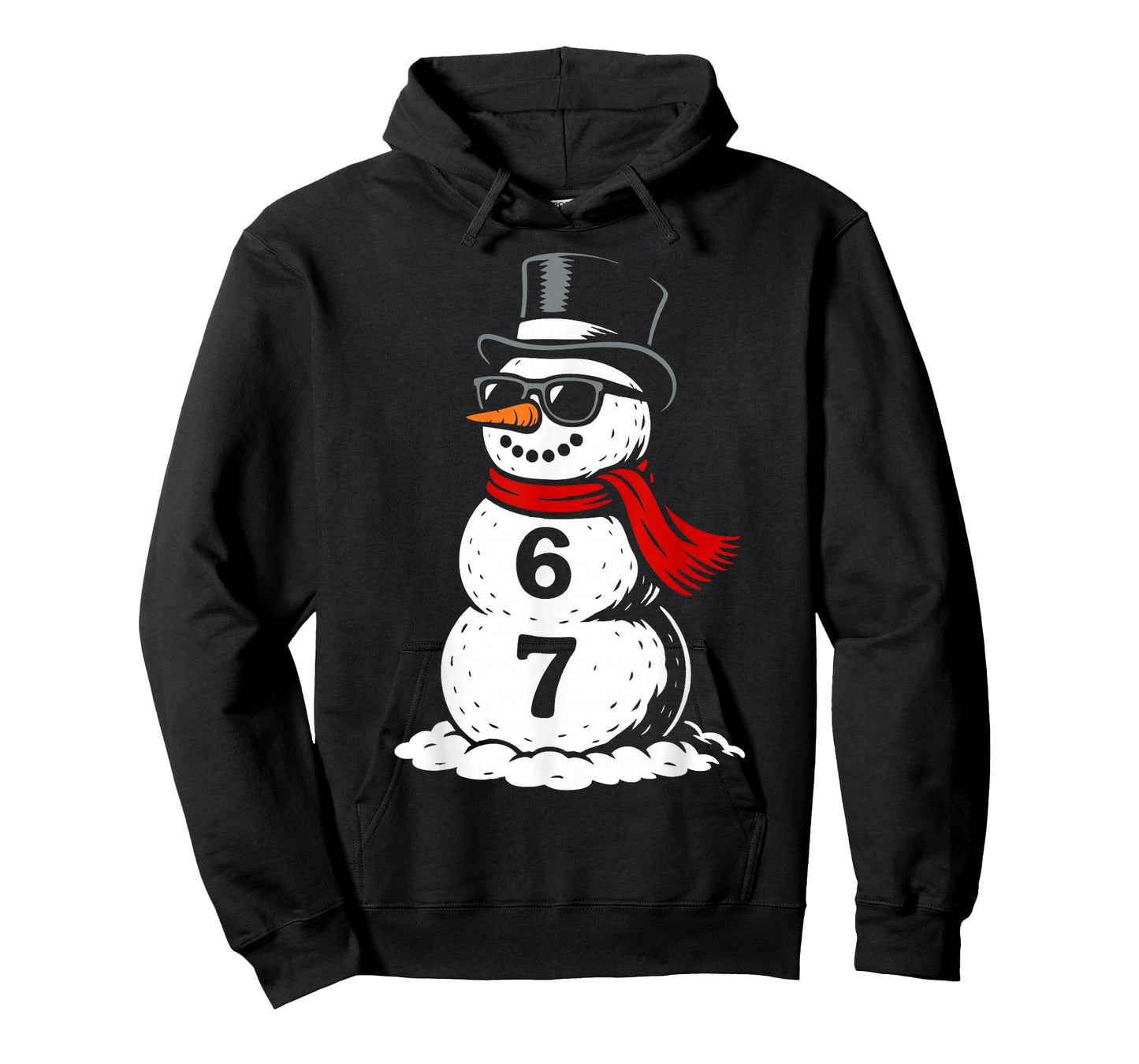 Six Seven Snowman Cool Christmas 6 7 Holiday Rizz Kids Fun T-Shirt