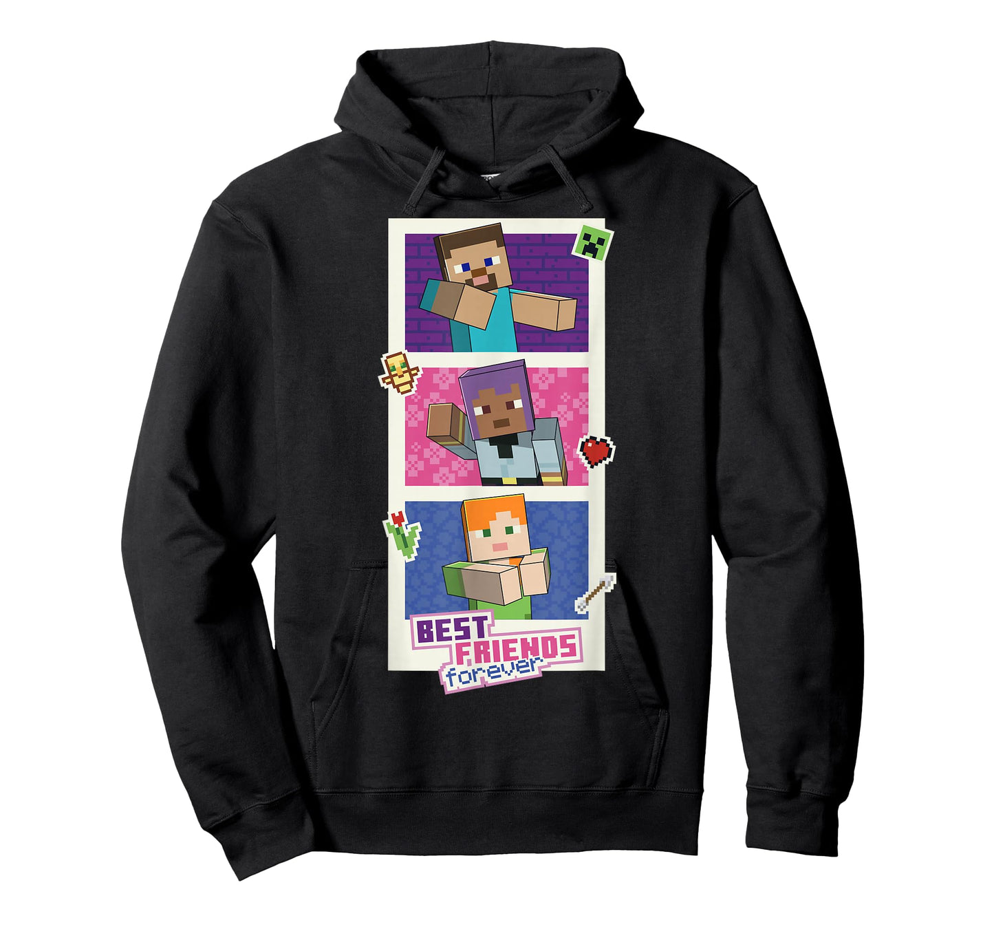 Minecraft Best Friends Forever Pixel Characters T-Shirt