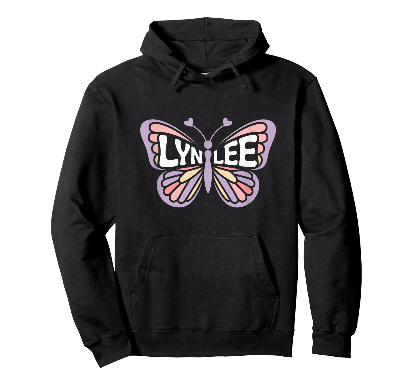 Lynlee Butterfly - Personalized Cute Name Word Art T-Shirt