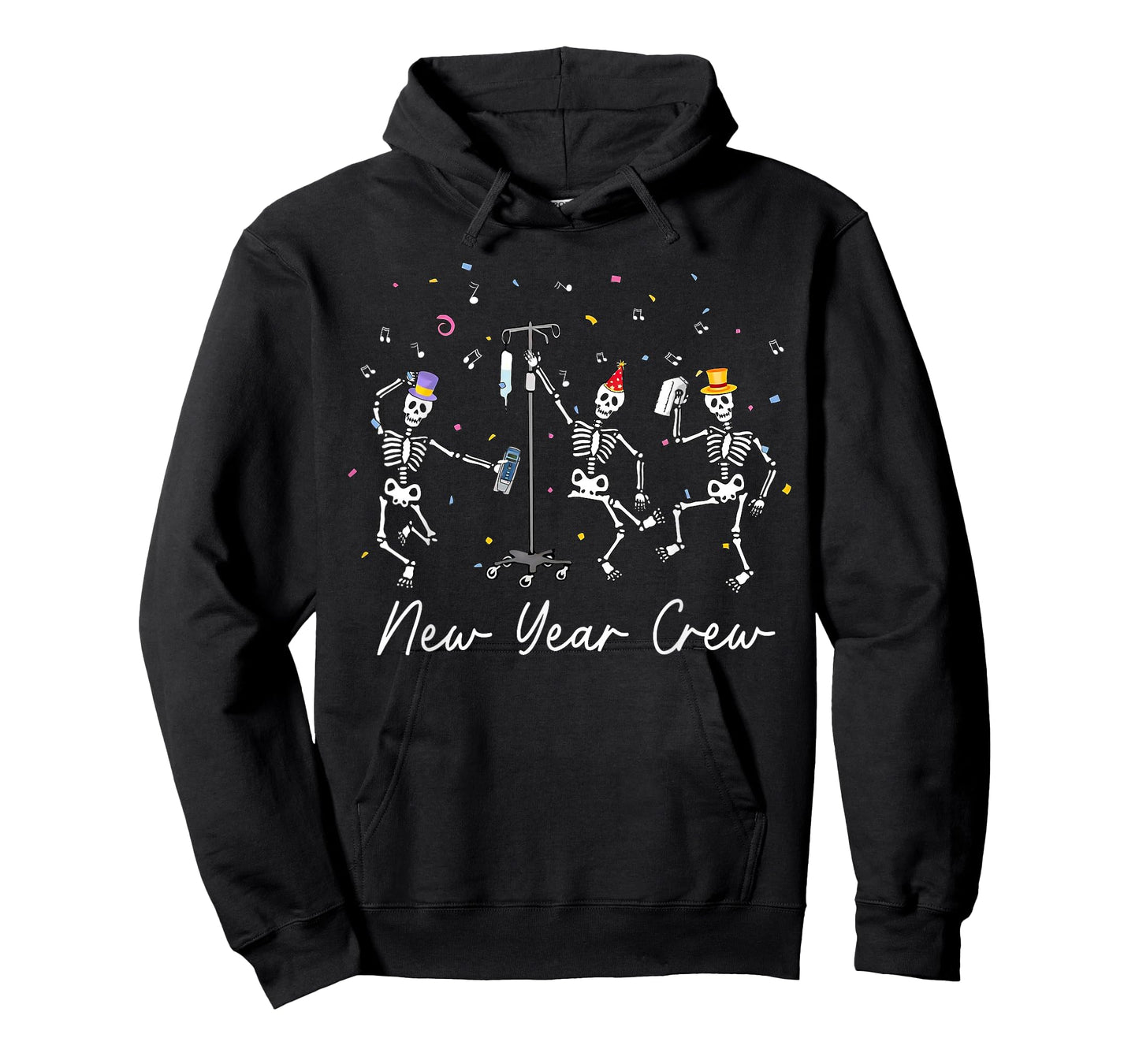 New Year Crew Skeleton Nurse Crew ER ICU New Year Eve Party T-Shirt