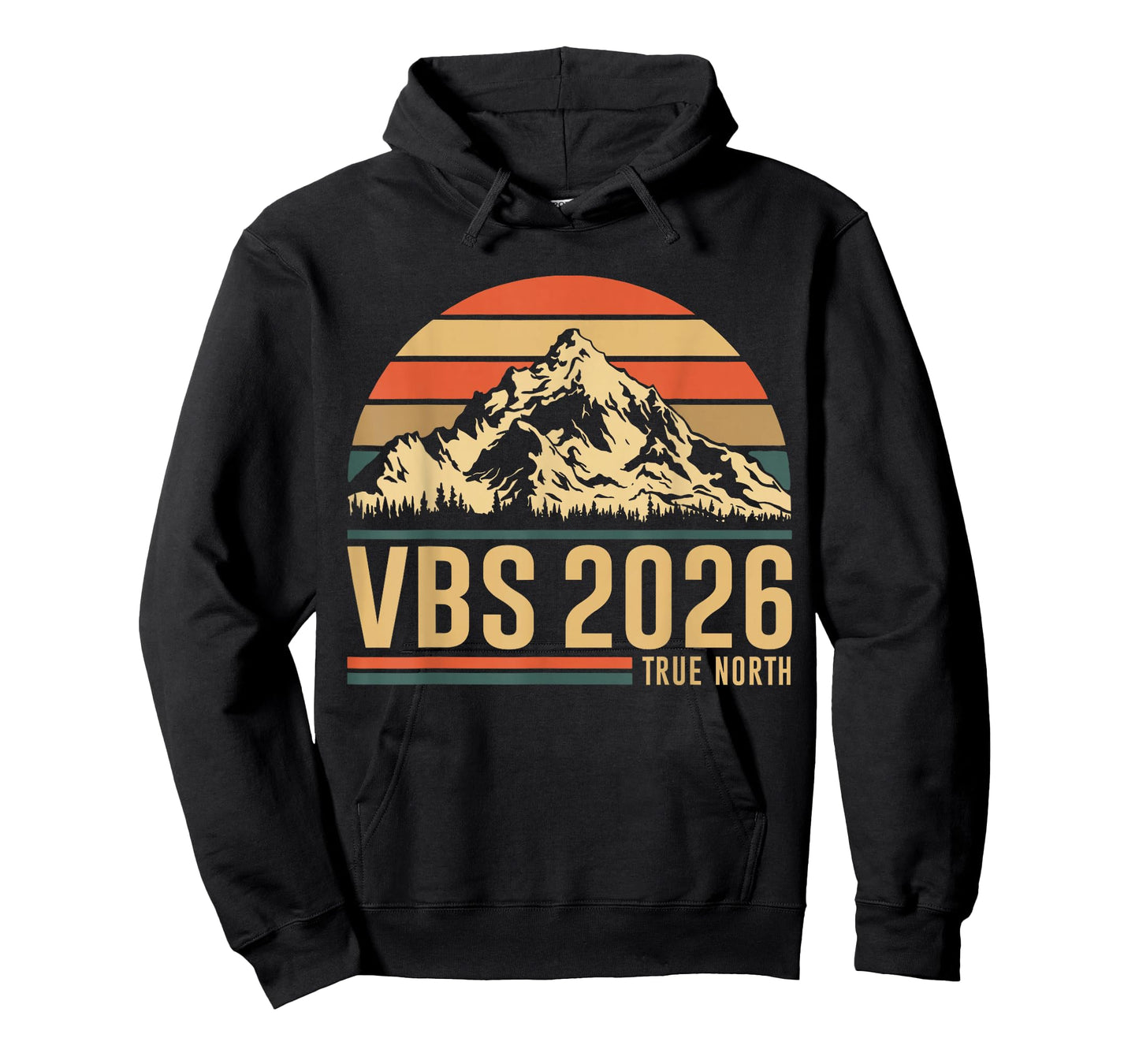 Retro VBS 2026 True North Christian Jesus Summer Camp Hiking T-Shirt