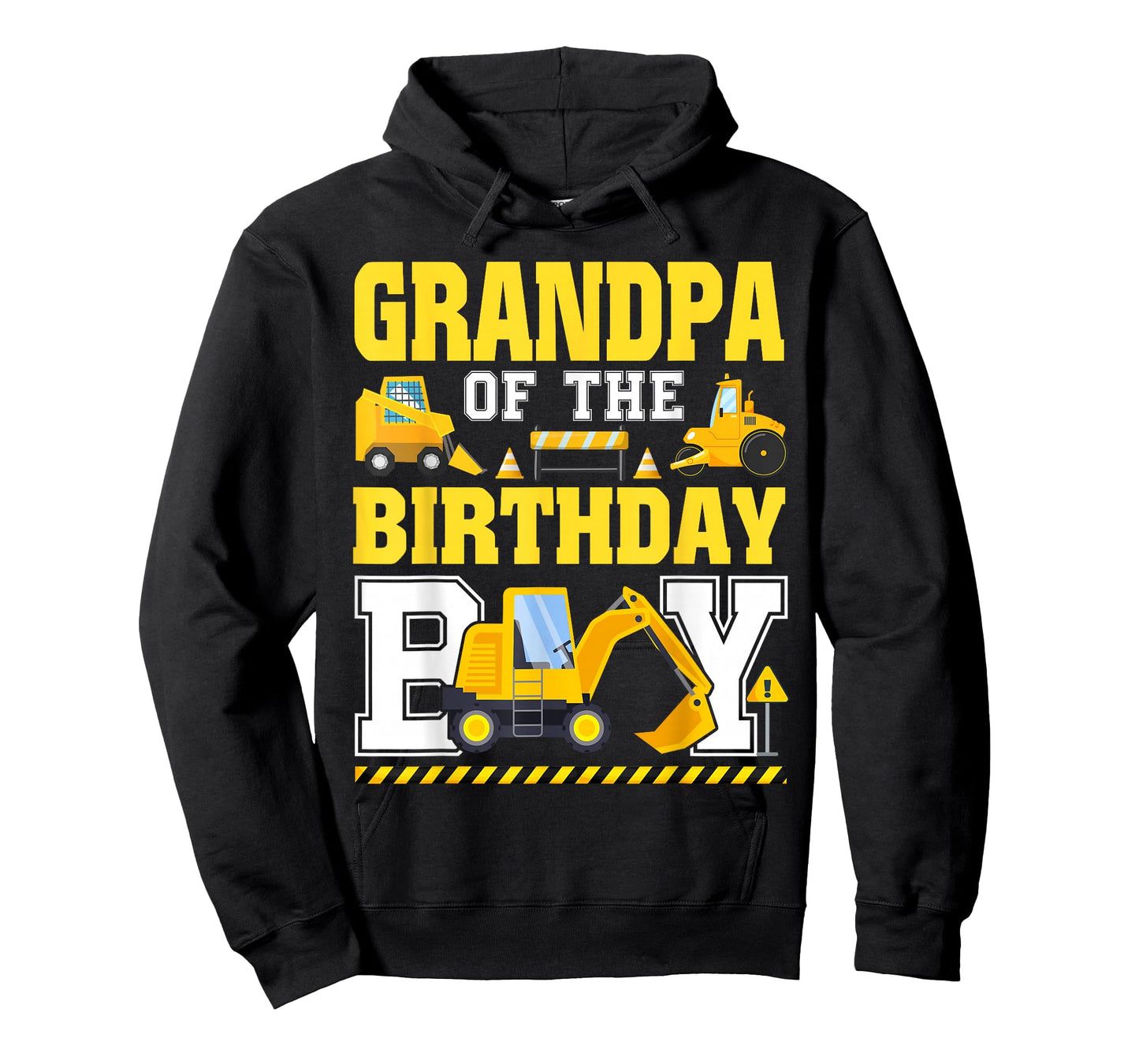 Grandpa of The Birthday Boy Excavator Construction Truck T-Shirt