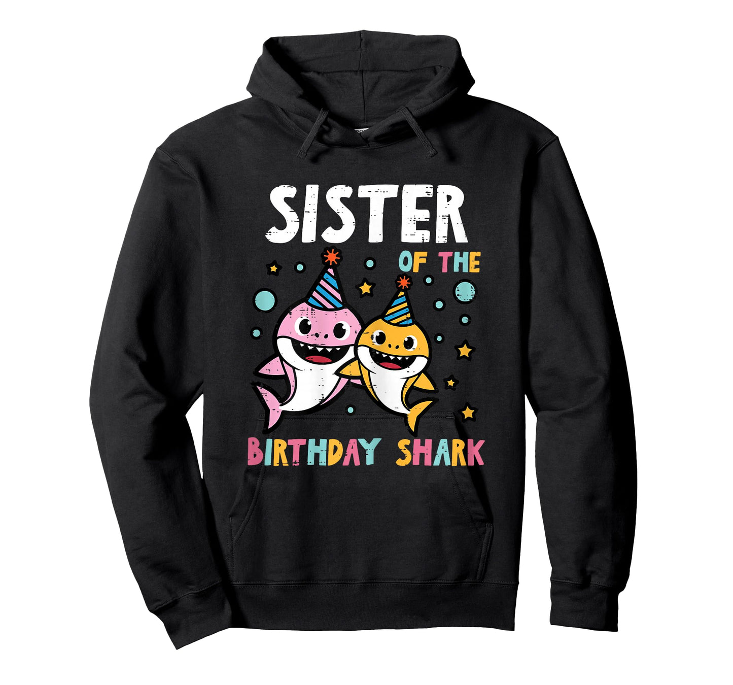 Sister of Birthday Shark Party Family Matching Girls Kids T-Shirt
