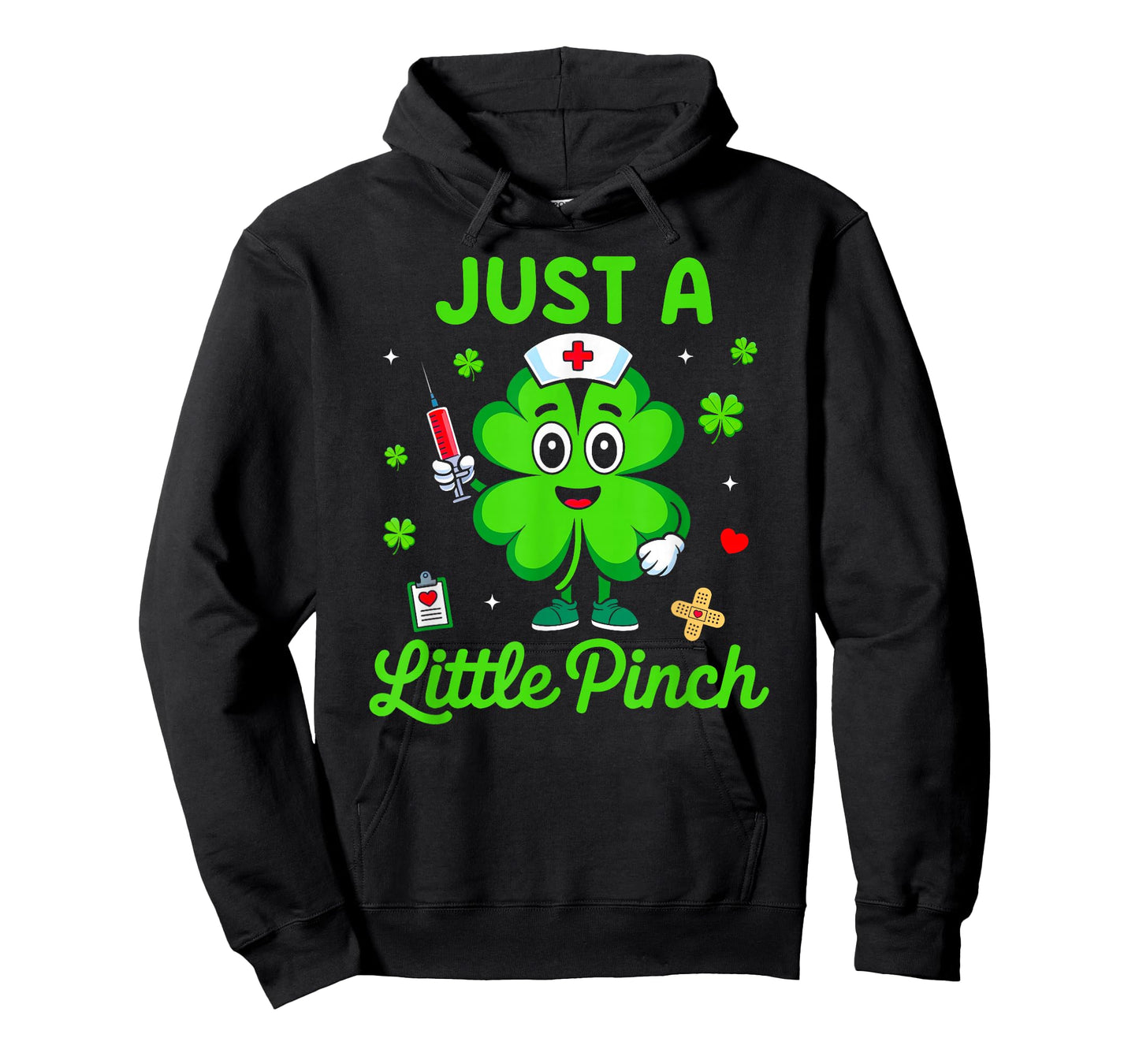 Just A Little Pinch Lucky Shamrock Nurse St Patricks Day T-Shirt