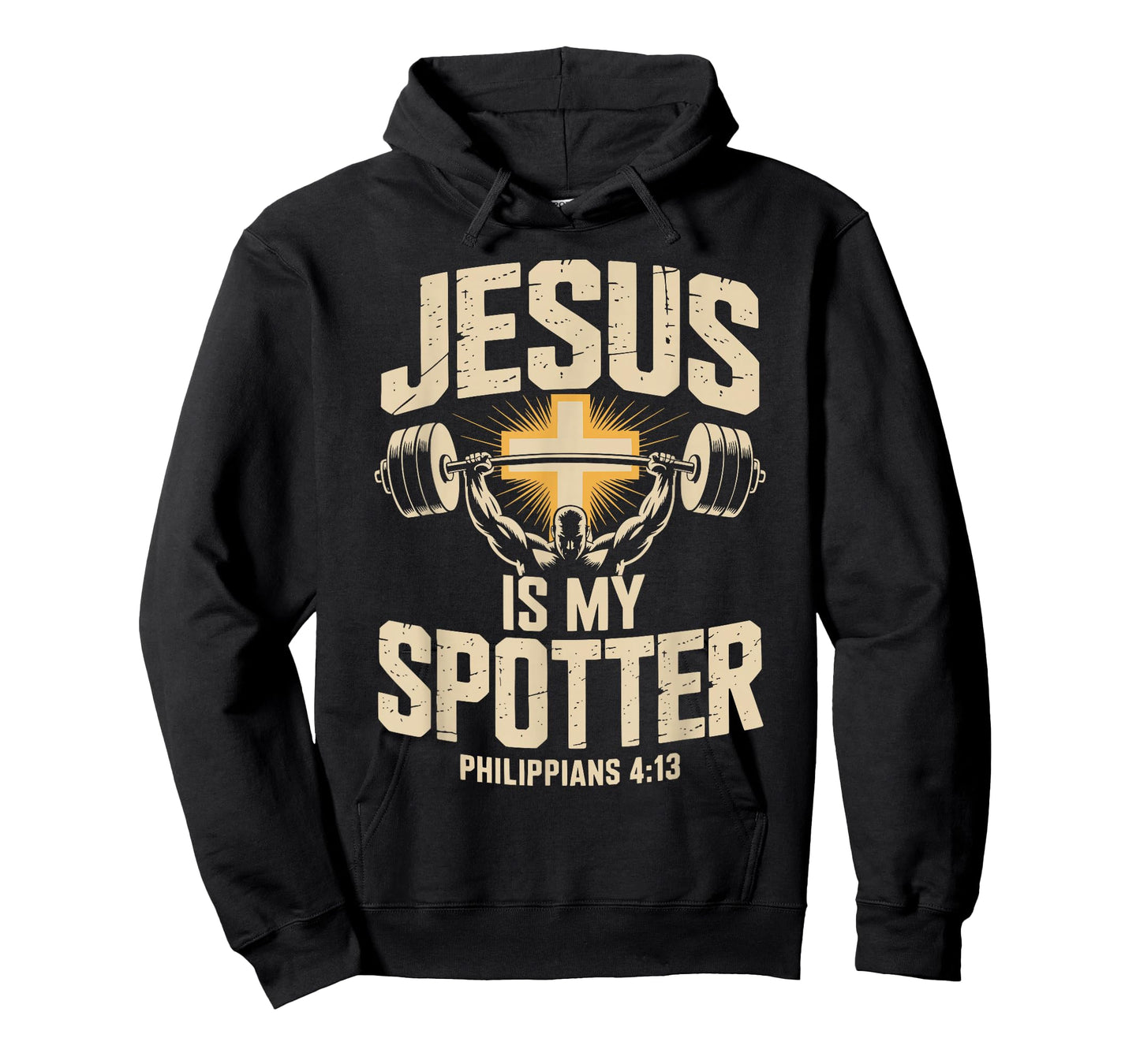 Jesus is My Spotter Christian Powerlifting Weightlifting Gym T-Shirt