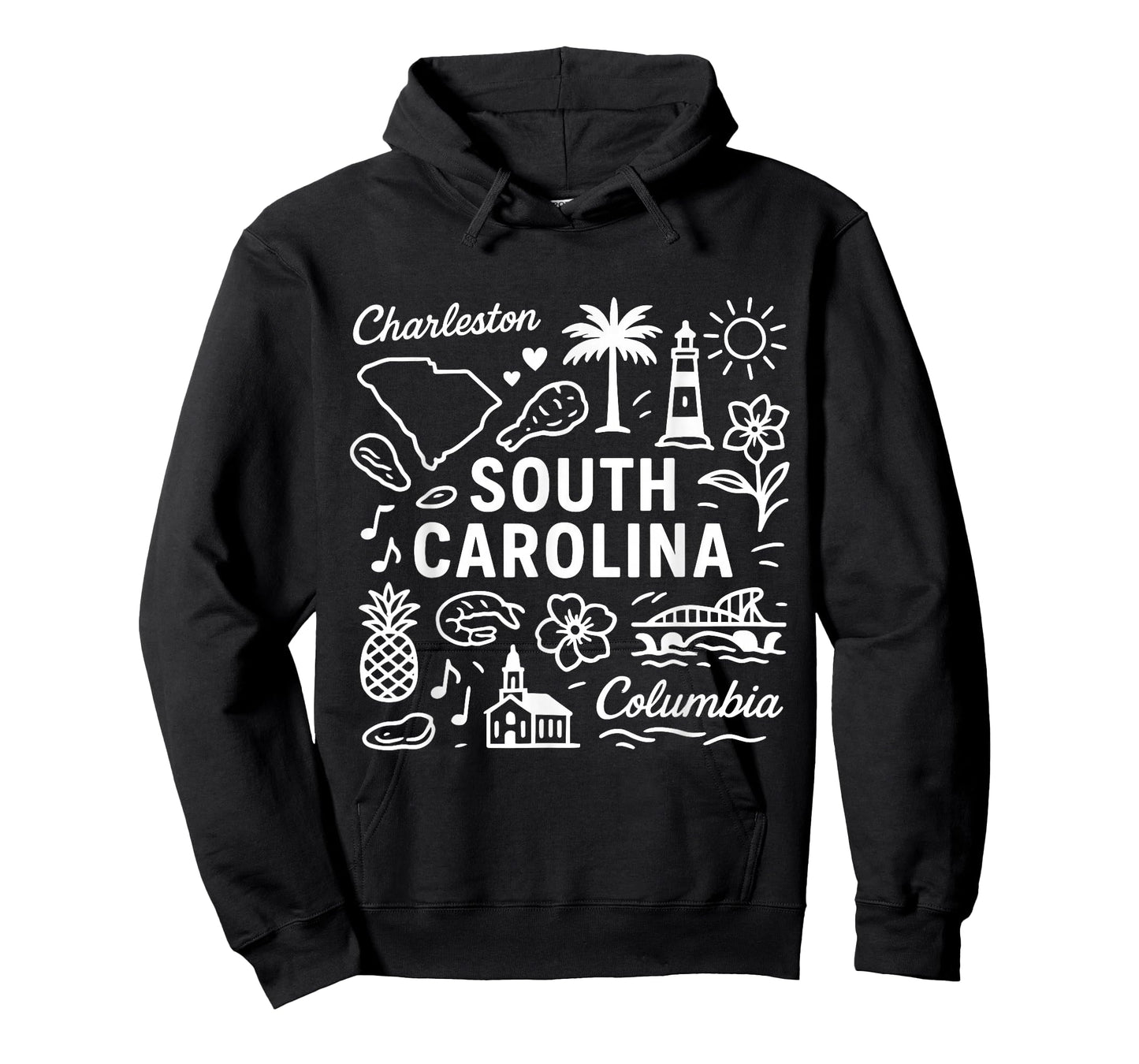 South Carolina USA State Symbols Vintage Souvenir Cute T-Shirt