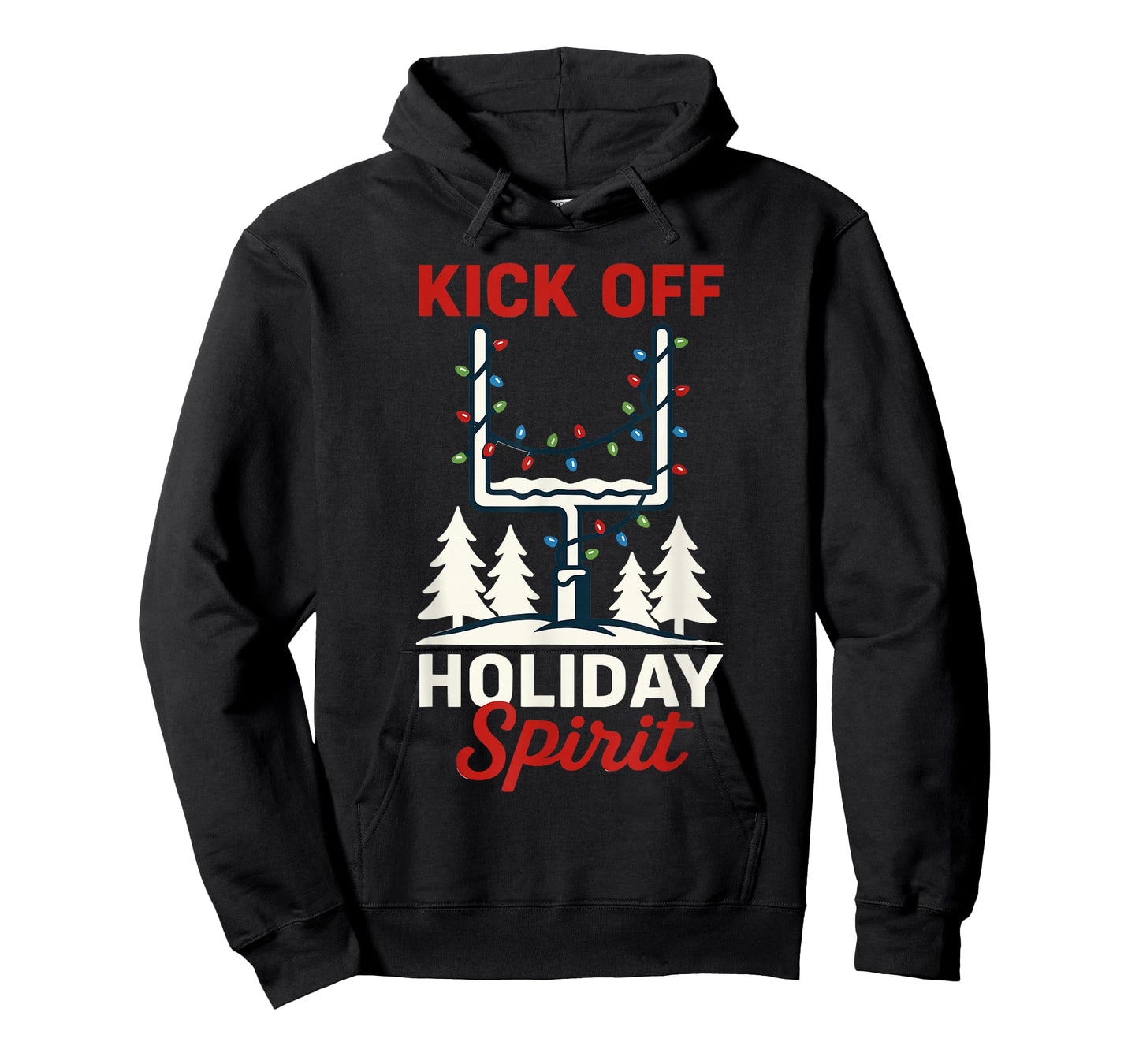 Kick Off Holiday Spirit Christmas Football T-Shirt