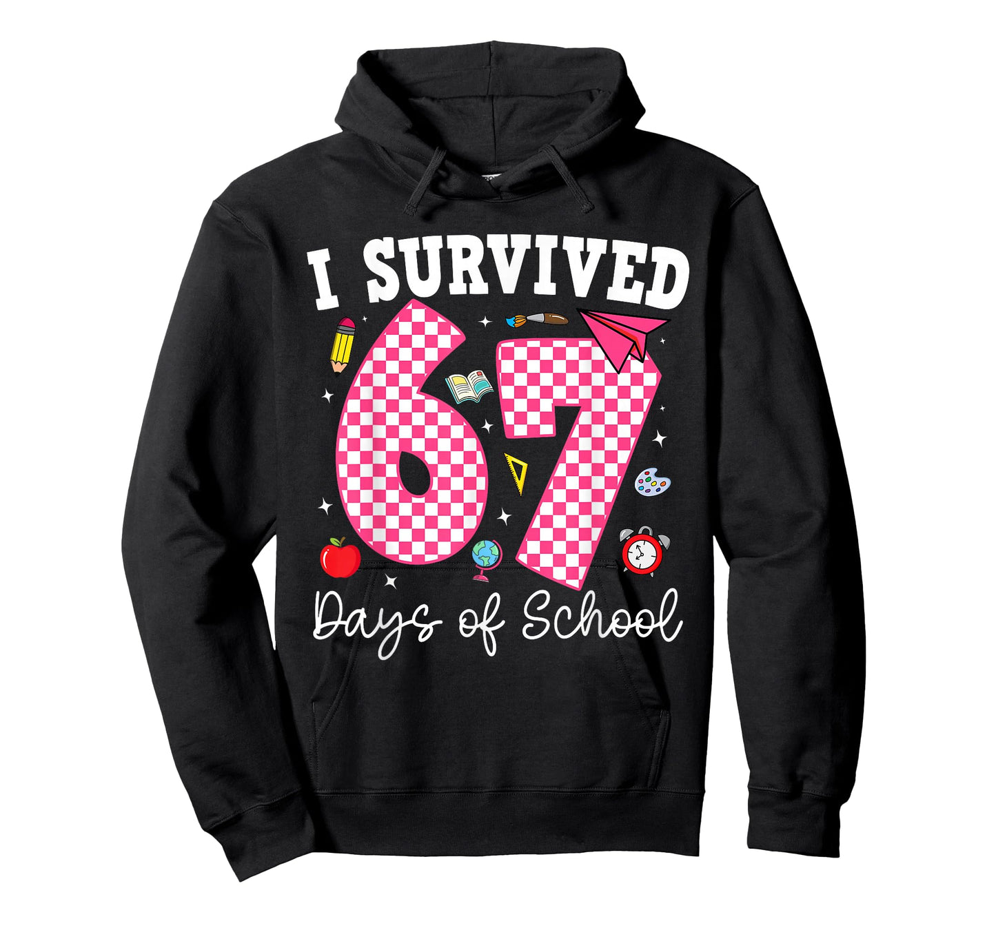 I Survived 67 Days of School 67 Teachers Students 67 Meme T-Shirt