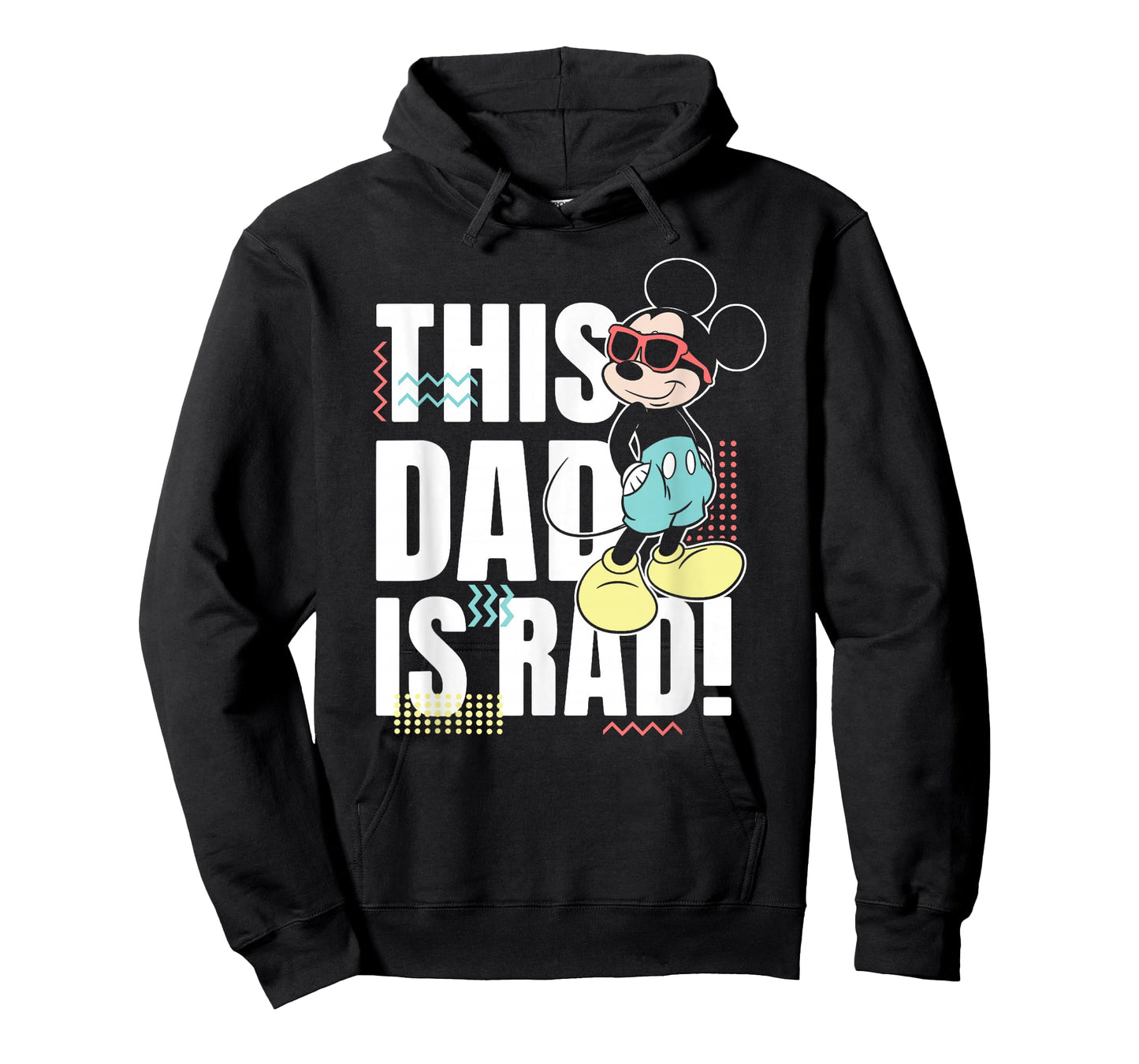 Disney Mickey and Friends This Dad is Rad 90s Vibes Poster T-Shirt