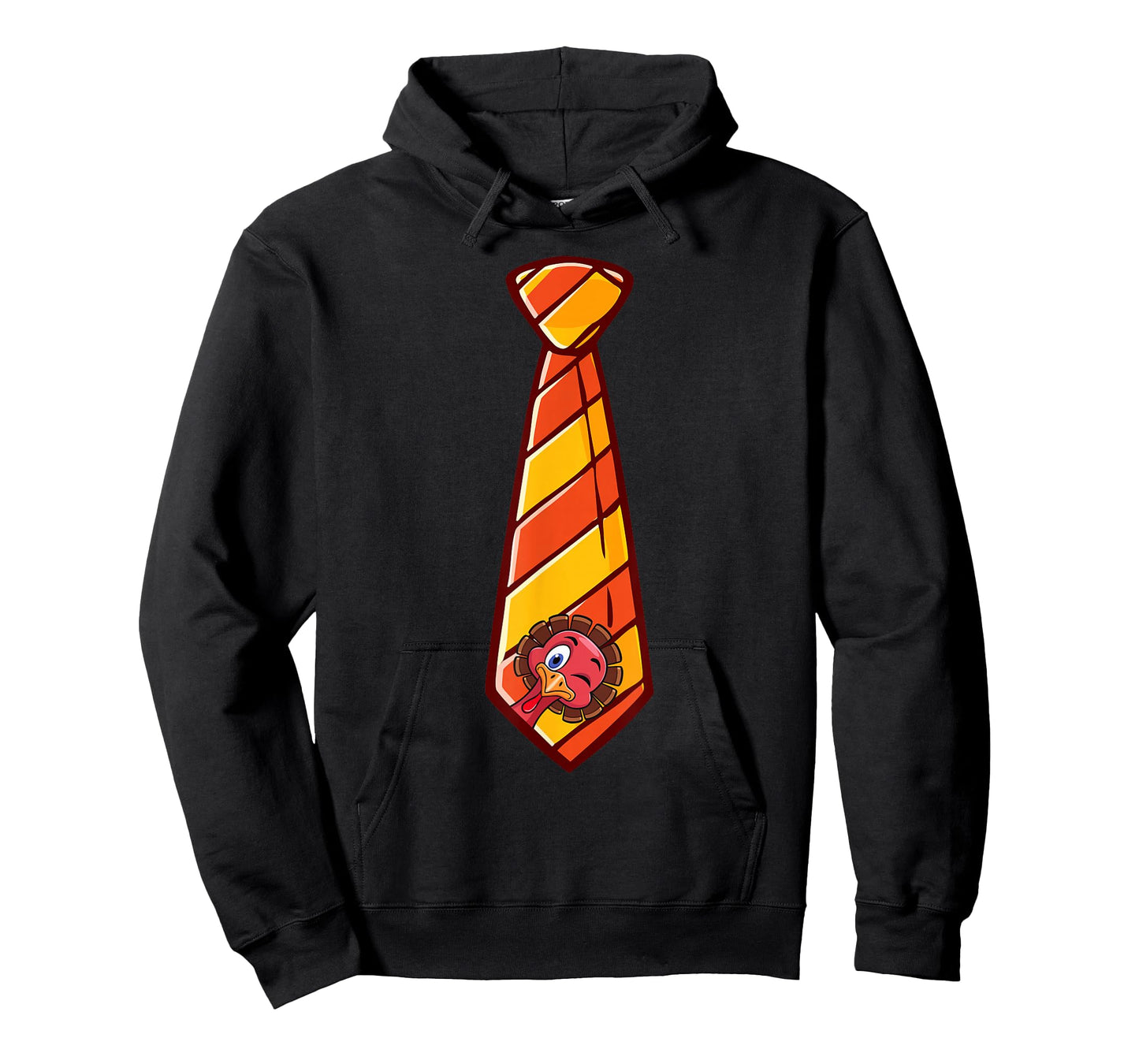 Funny Thanksgiving Colorful Tie with Winking Turkey T-Shirt