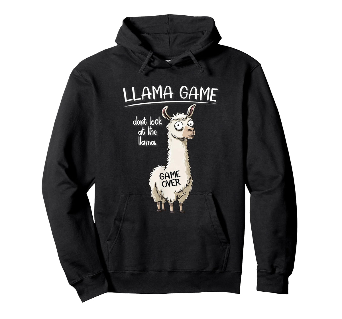 Funny Mens Womens Kids Llama Game Don't Look at The Llama T-Shirt
