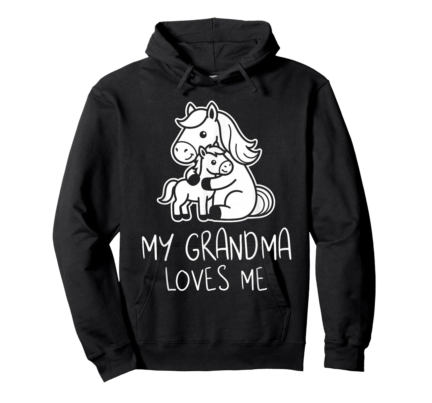 Cute Baby & Grandma My Grandmom Loves Me Horse T-Shirt