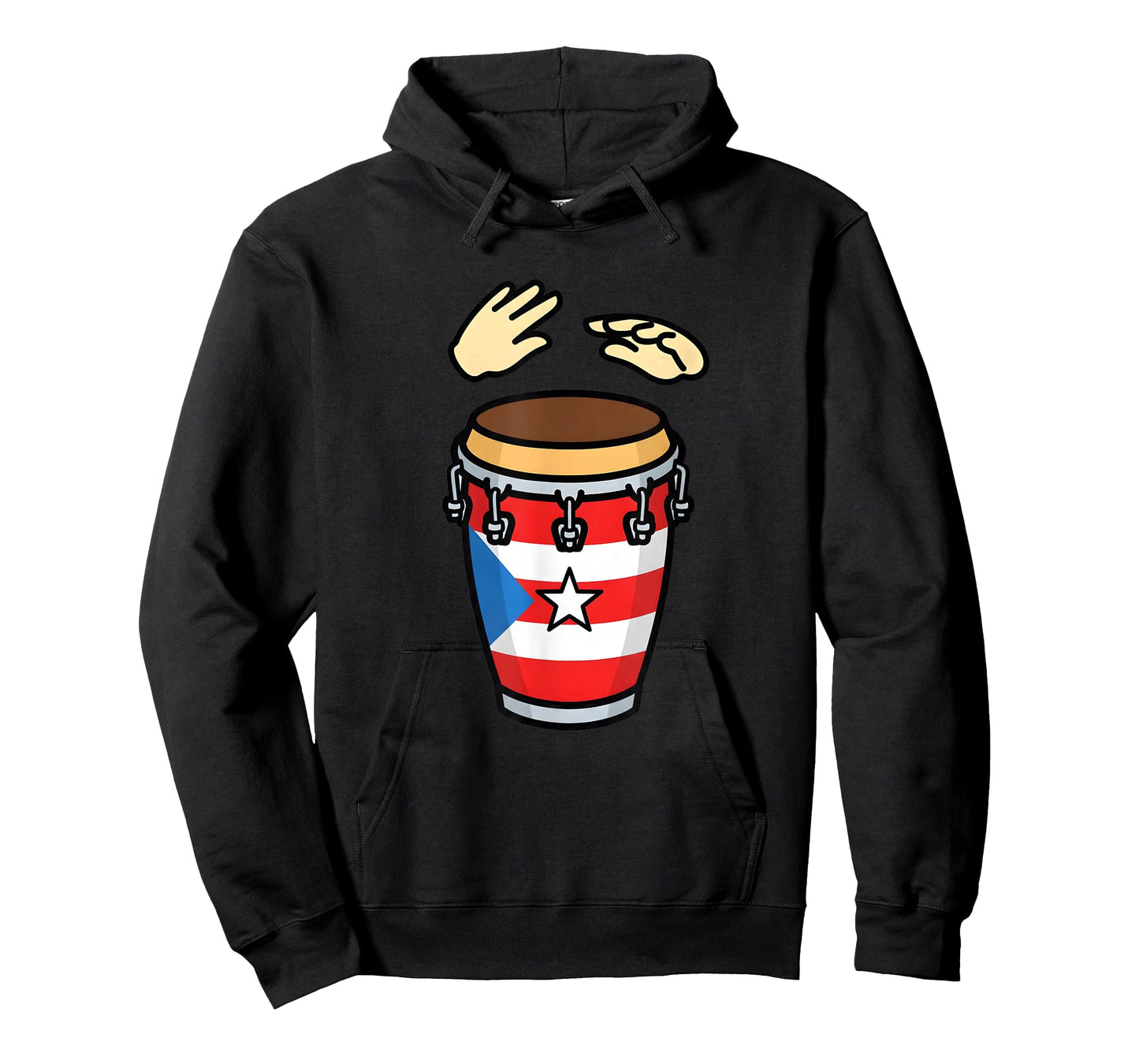Puerto Rican Flag Conga Drum Latin Percussion T-Shirt